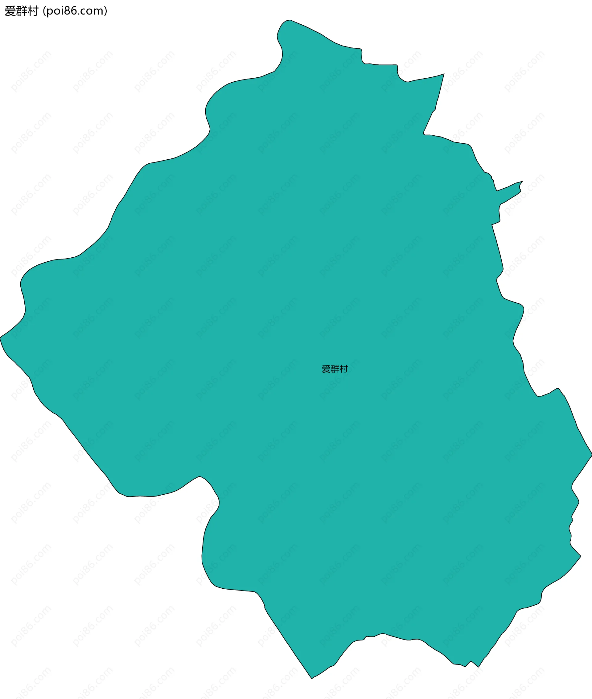 爱群村边界地图