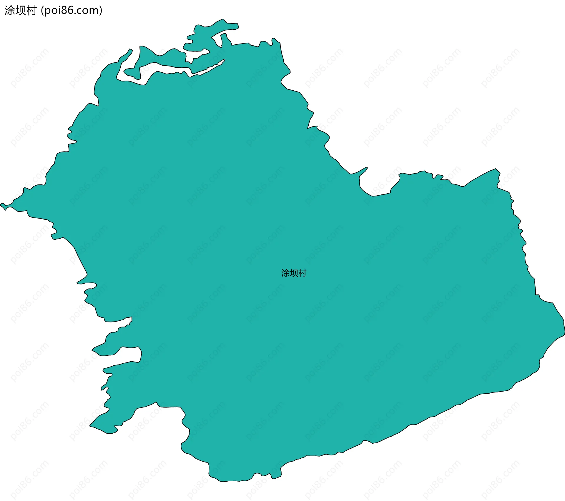 涂坝村边界地图