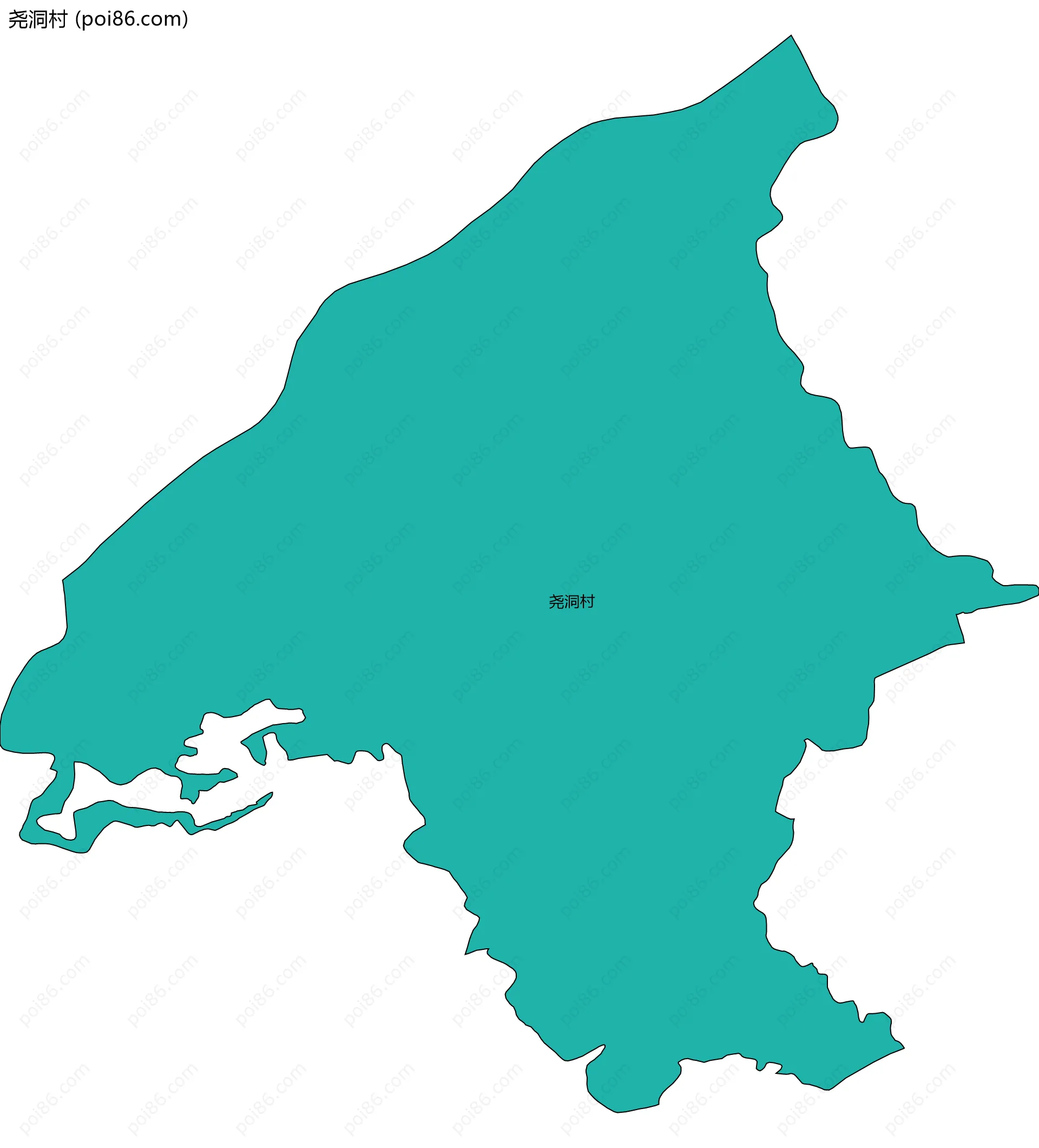 尧洞村边界地图