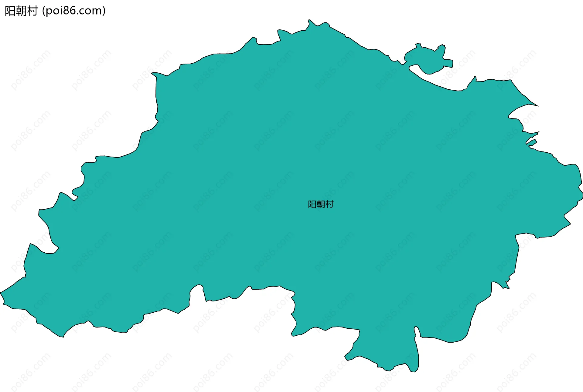 阳朝村边界地图
