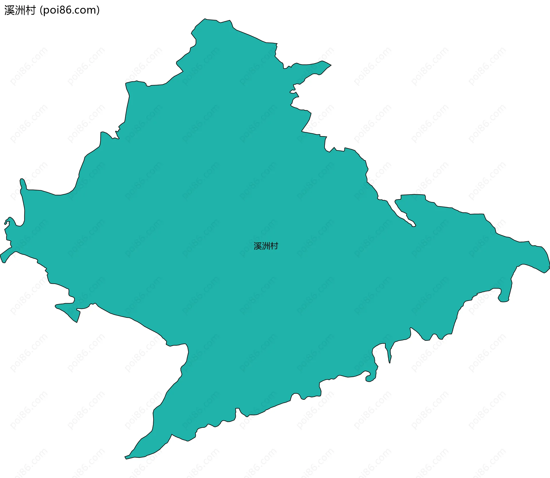 溪洲村边界地图