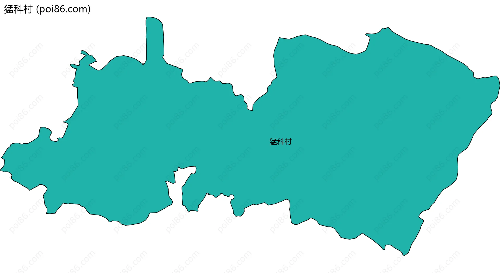 猛科村边界地图