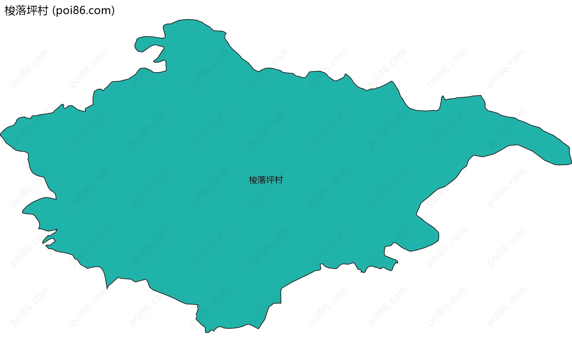 梭落坪村边界地图