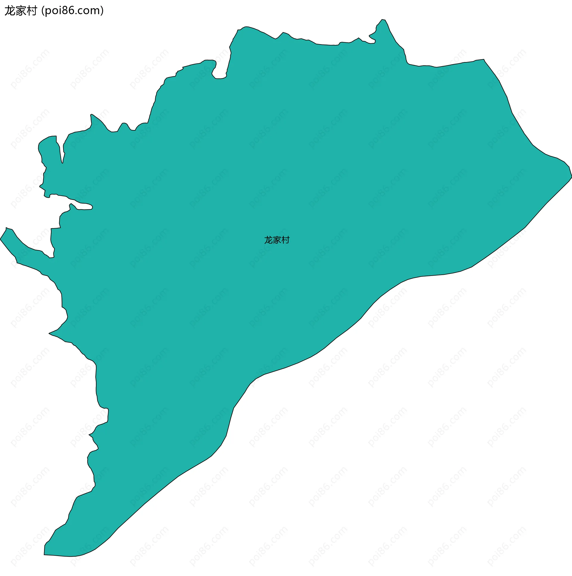 龙家村边界地图