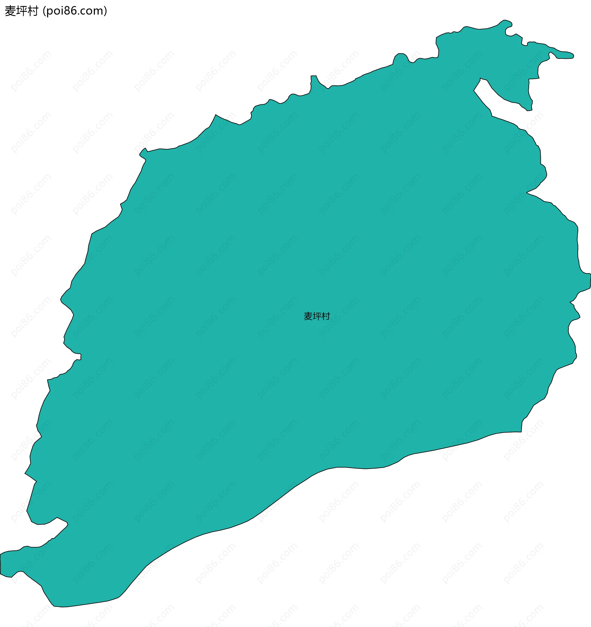 麦坪村边界地图