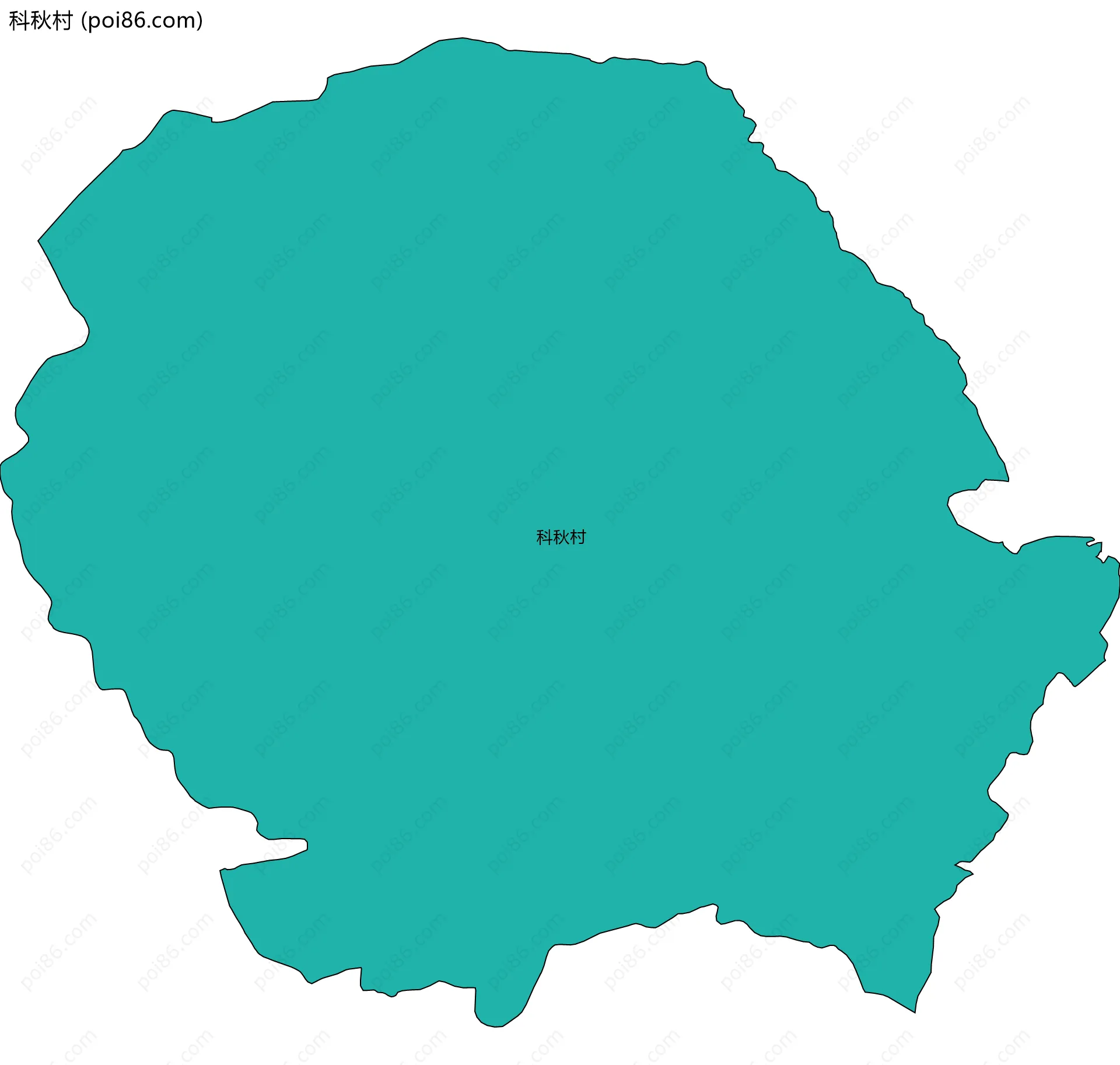 科秋村边界地图