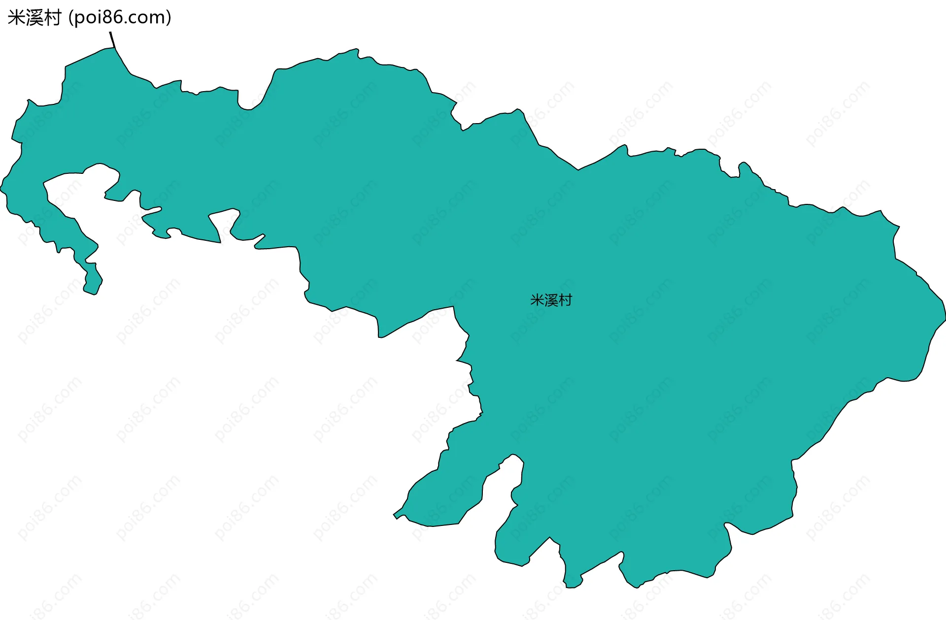 米溪村边界地图