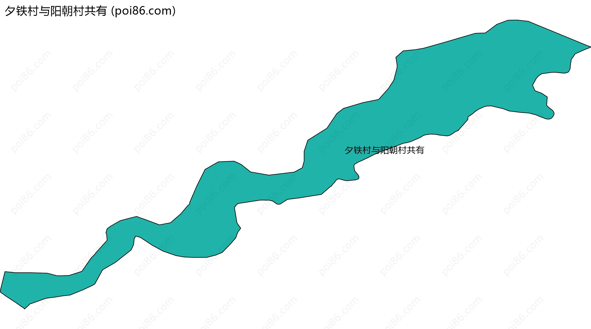 夕铁村与阳朝村共有边界地图