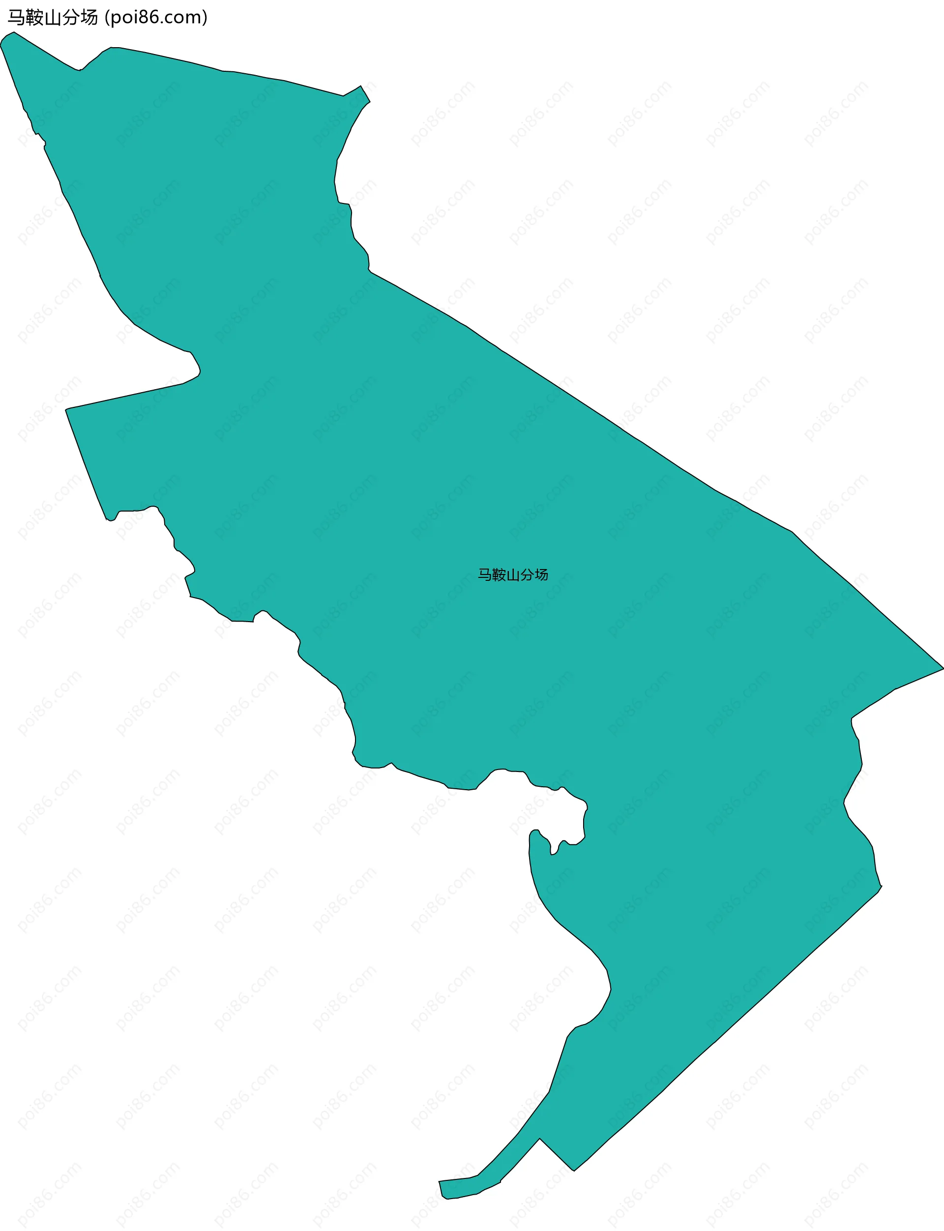 马鞍山分场边界地图