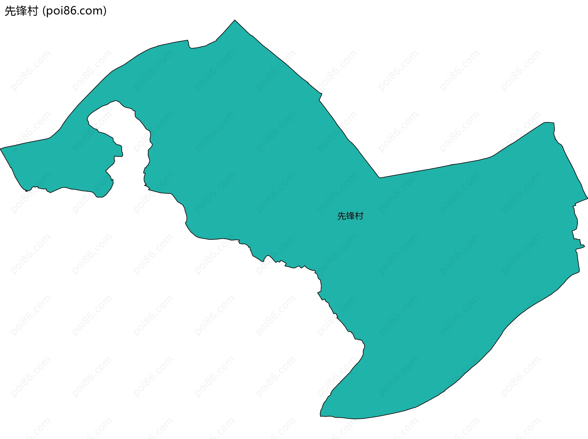 先锋村边界地图