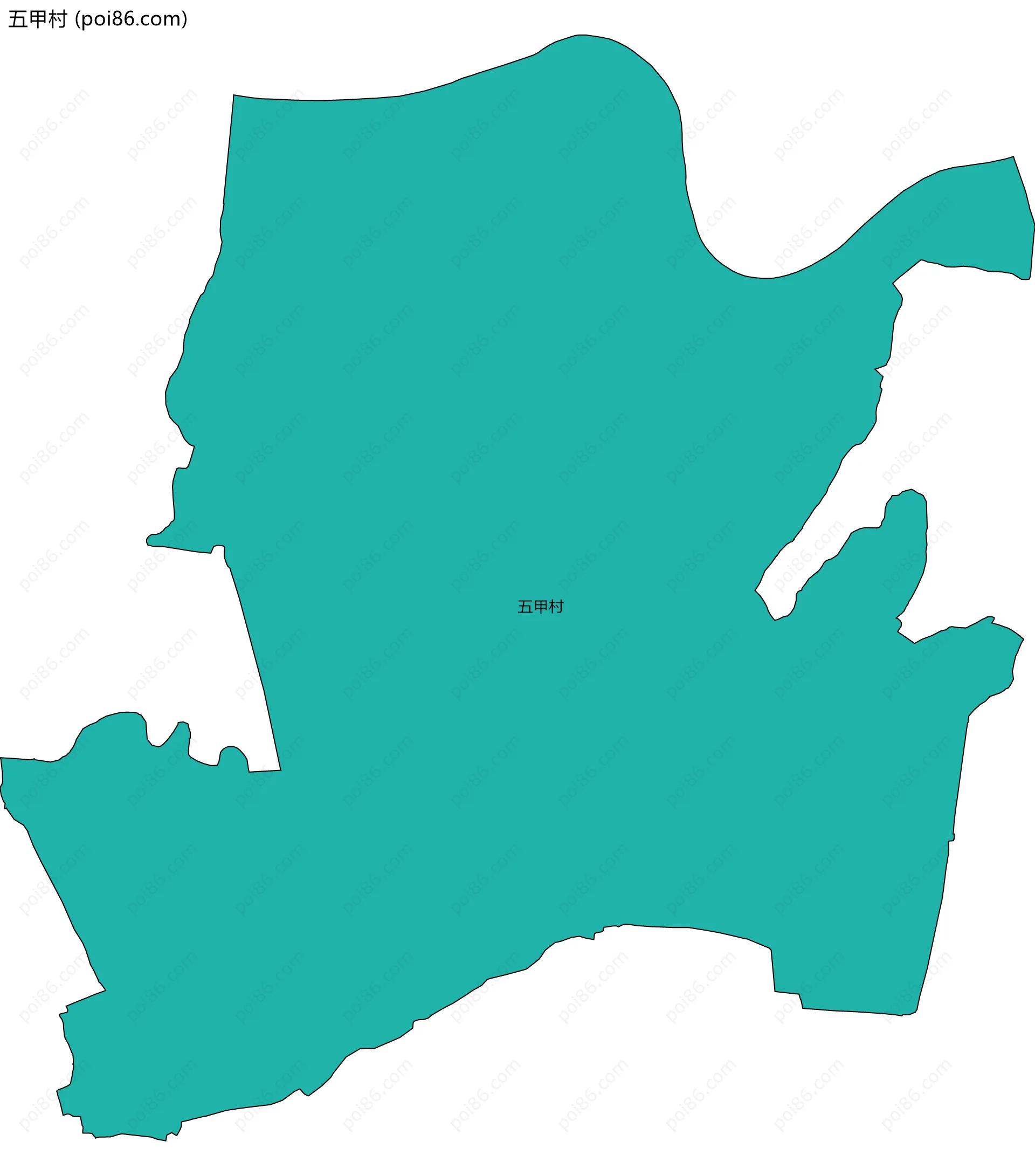 五甲村边界地图
