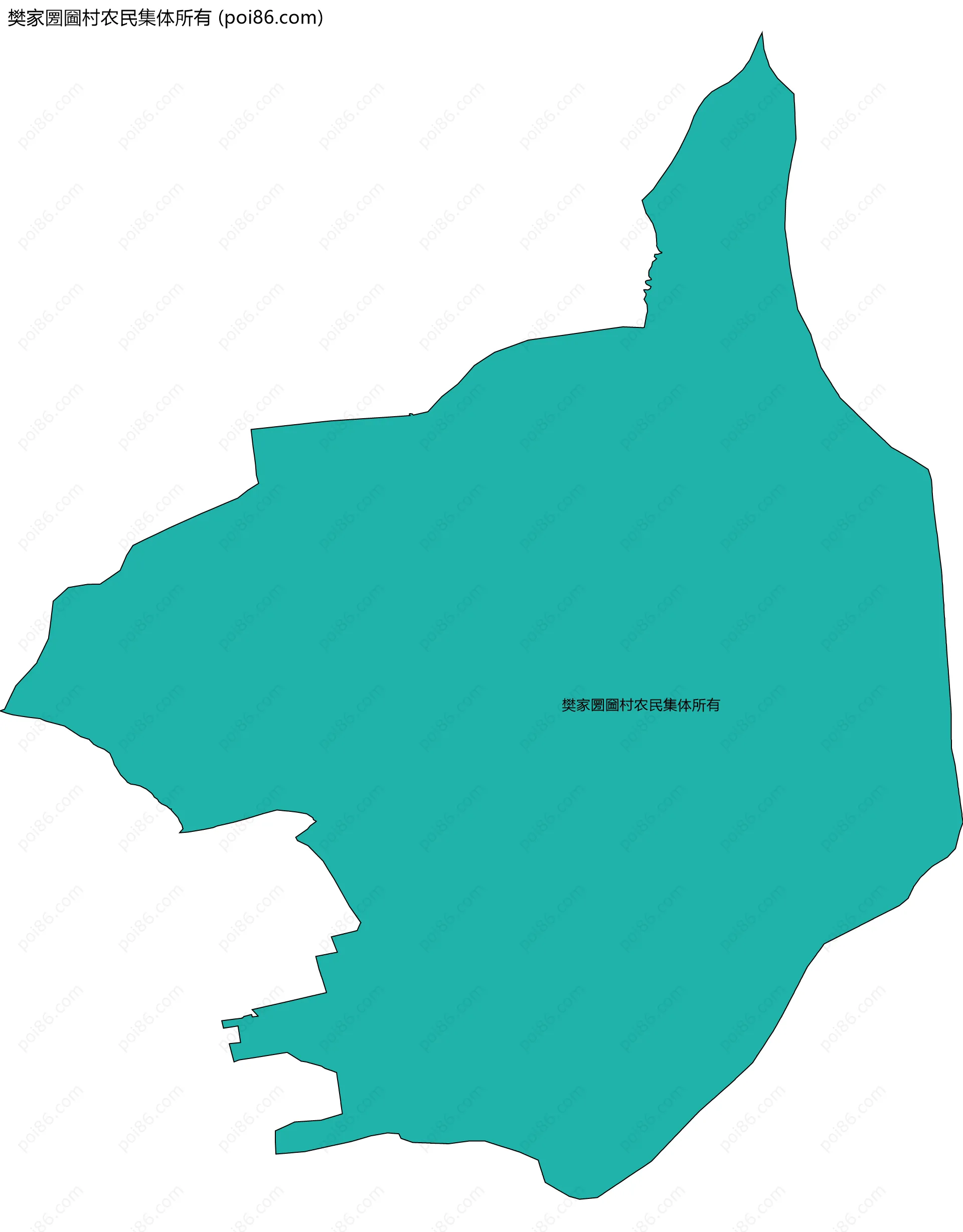 樊家圐圙村农民集体所有边界地图