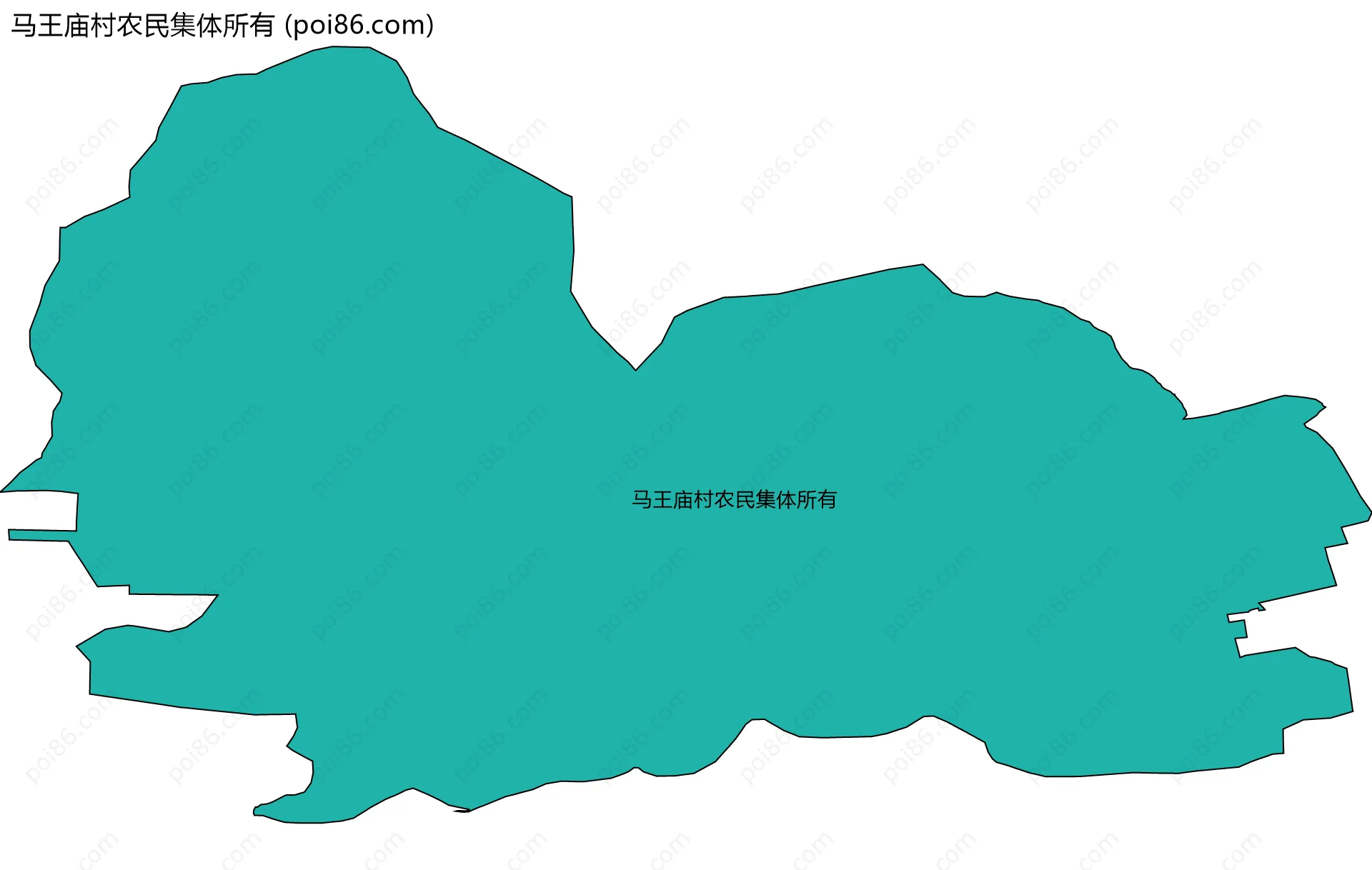 马王庙村农民集体所有边界地图