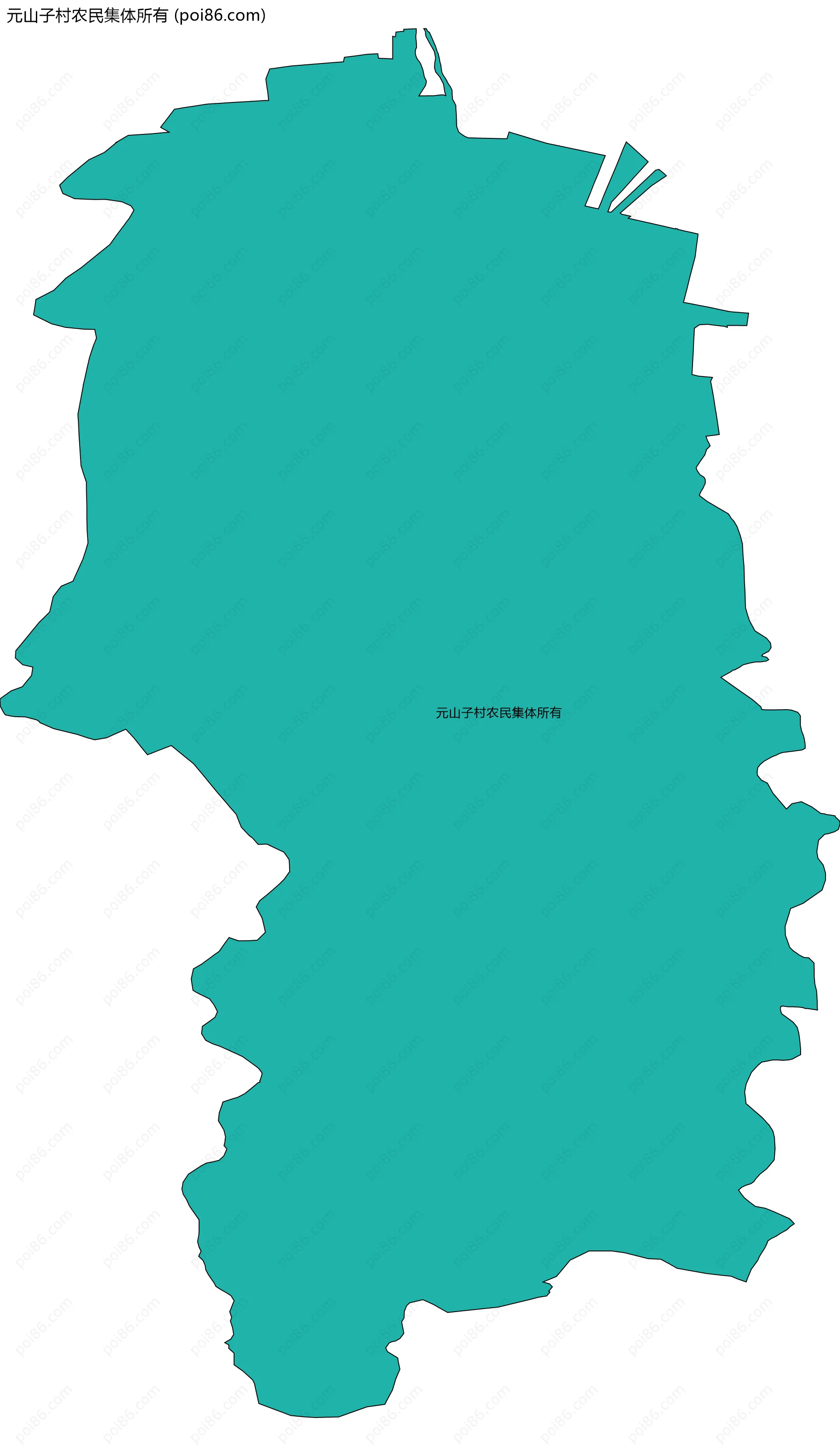 元山子村农民集体所有边界地图