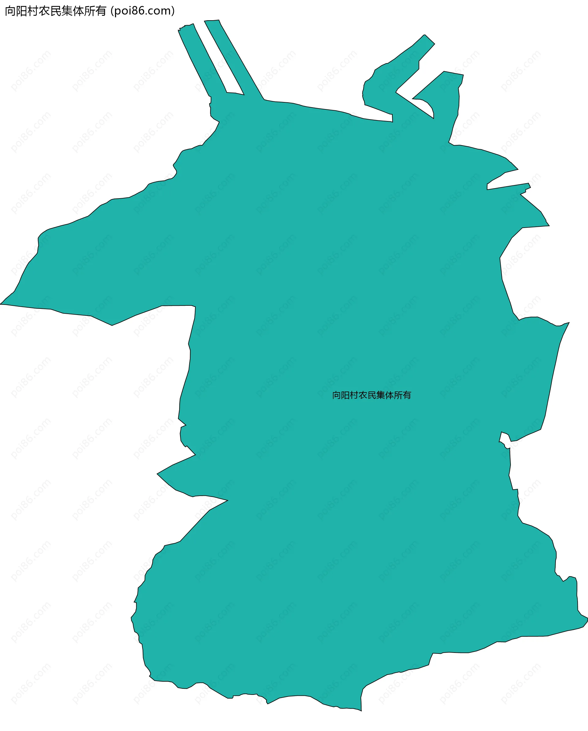 向阳村农民集体所有边界地图