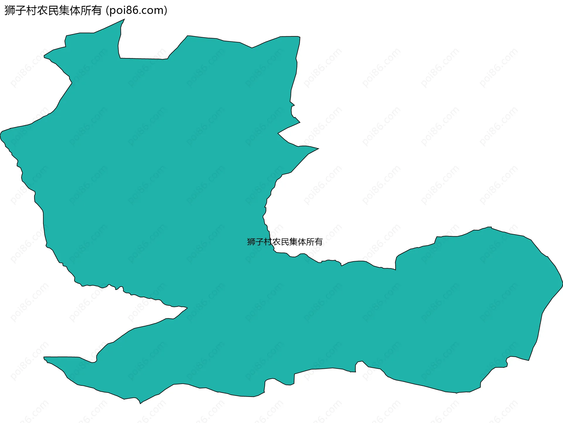 狮子村农民集体所有边界地图