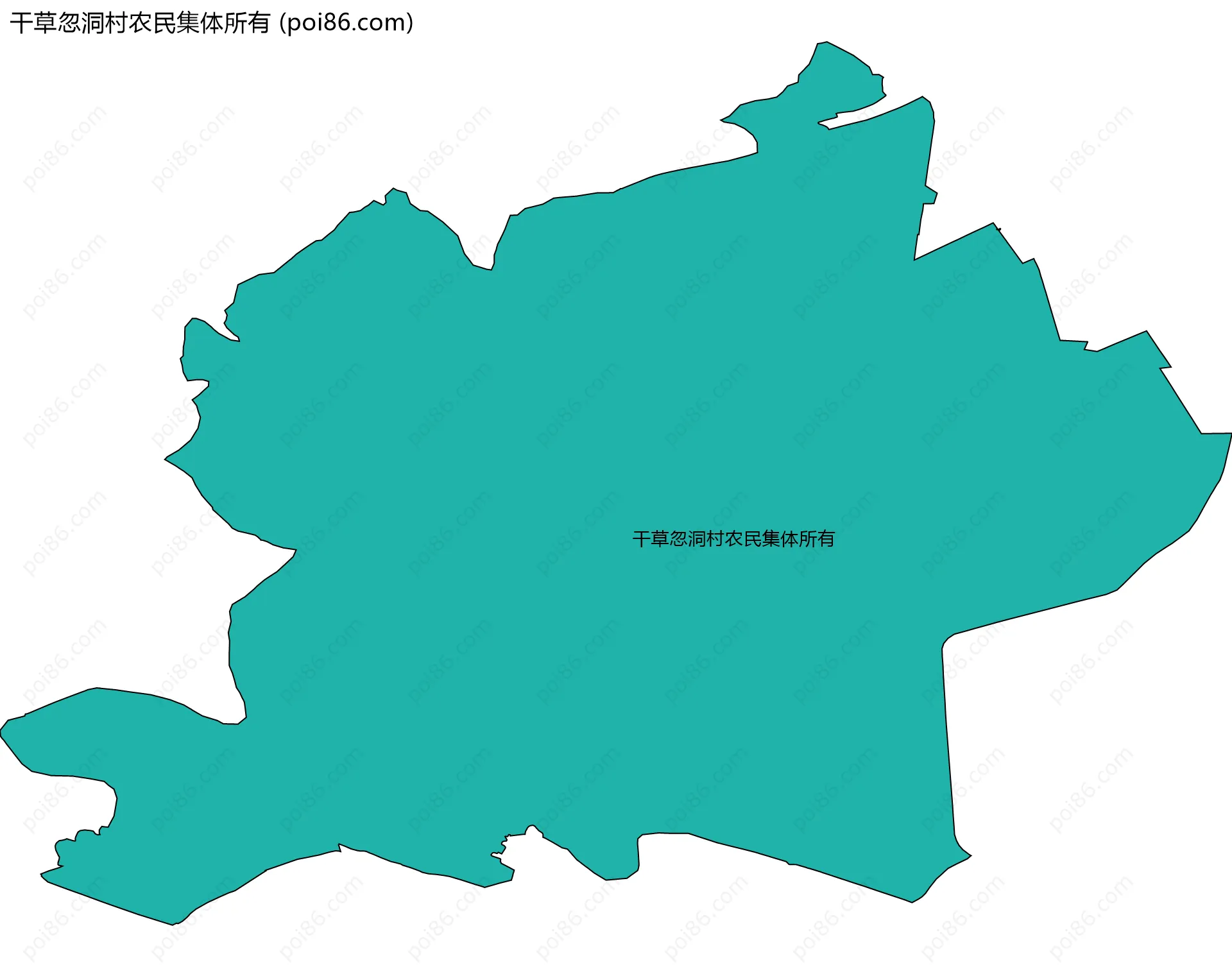 干草忽洞村农民集体所有边界地图