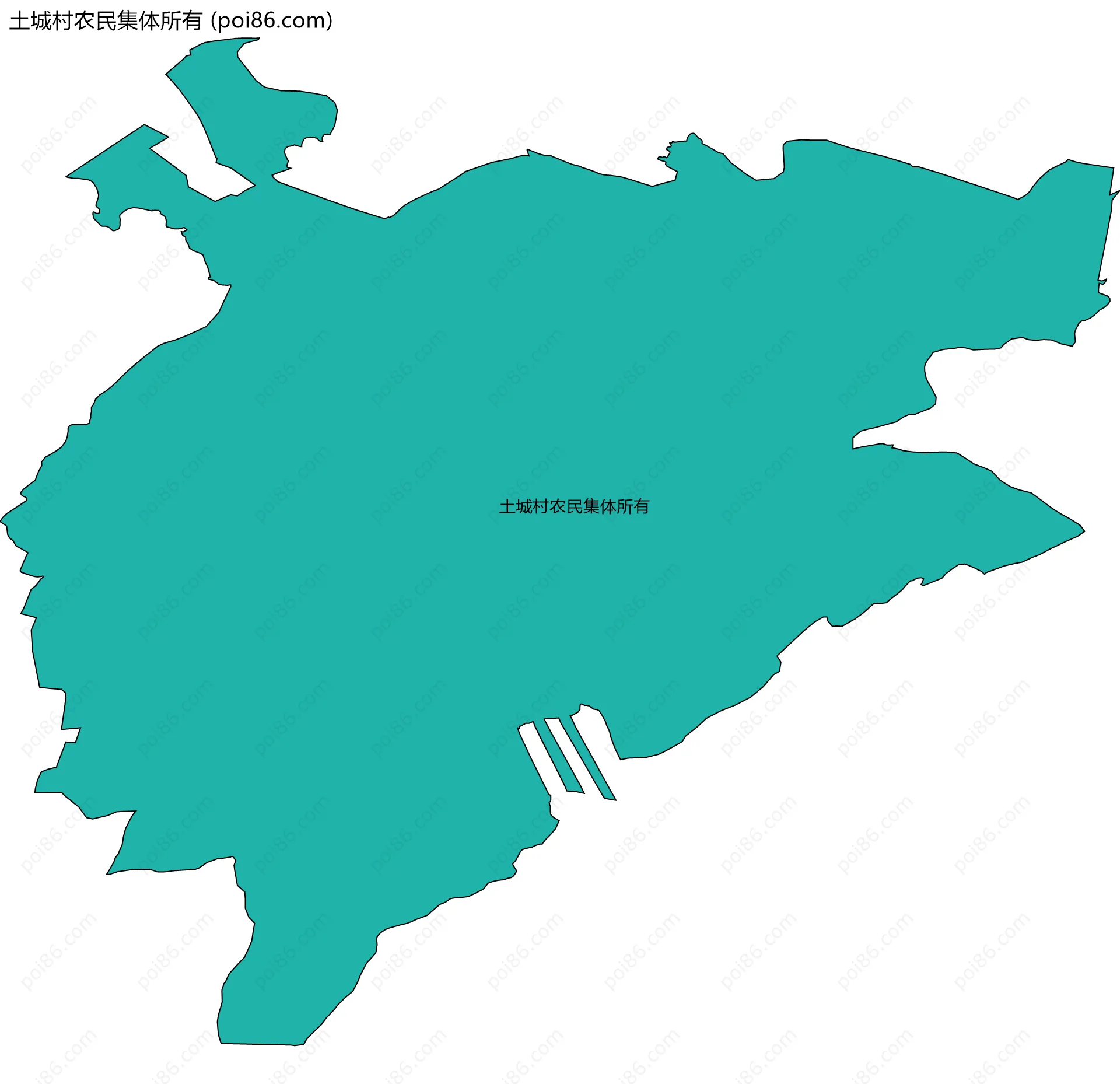 土城村农民集体所有边界地图