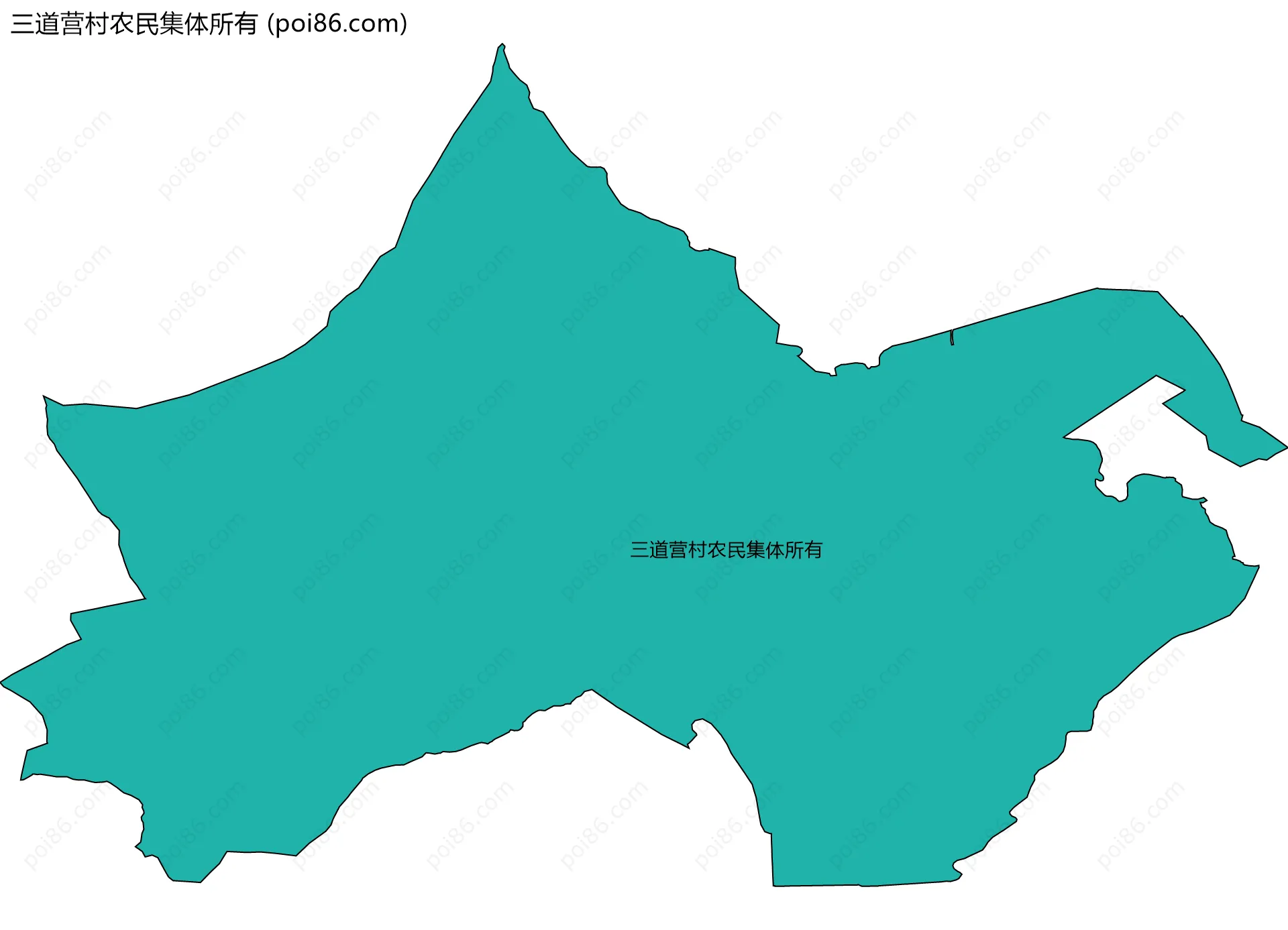 三道营村农民集体所有边界地图