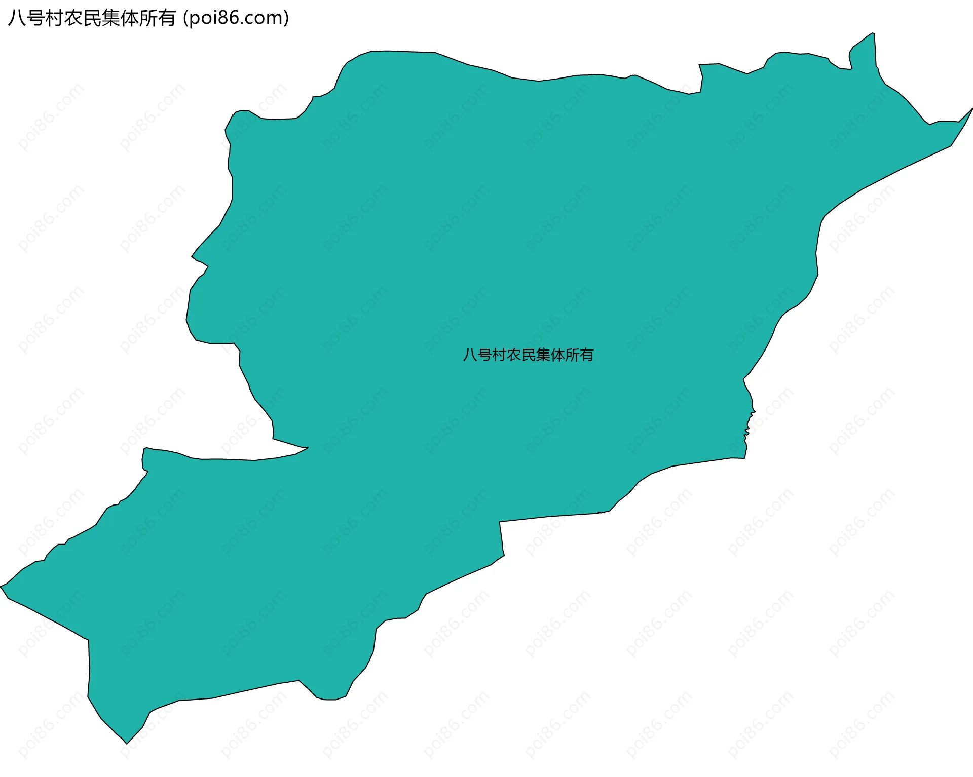 八号村农民集体所有边界地图