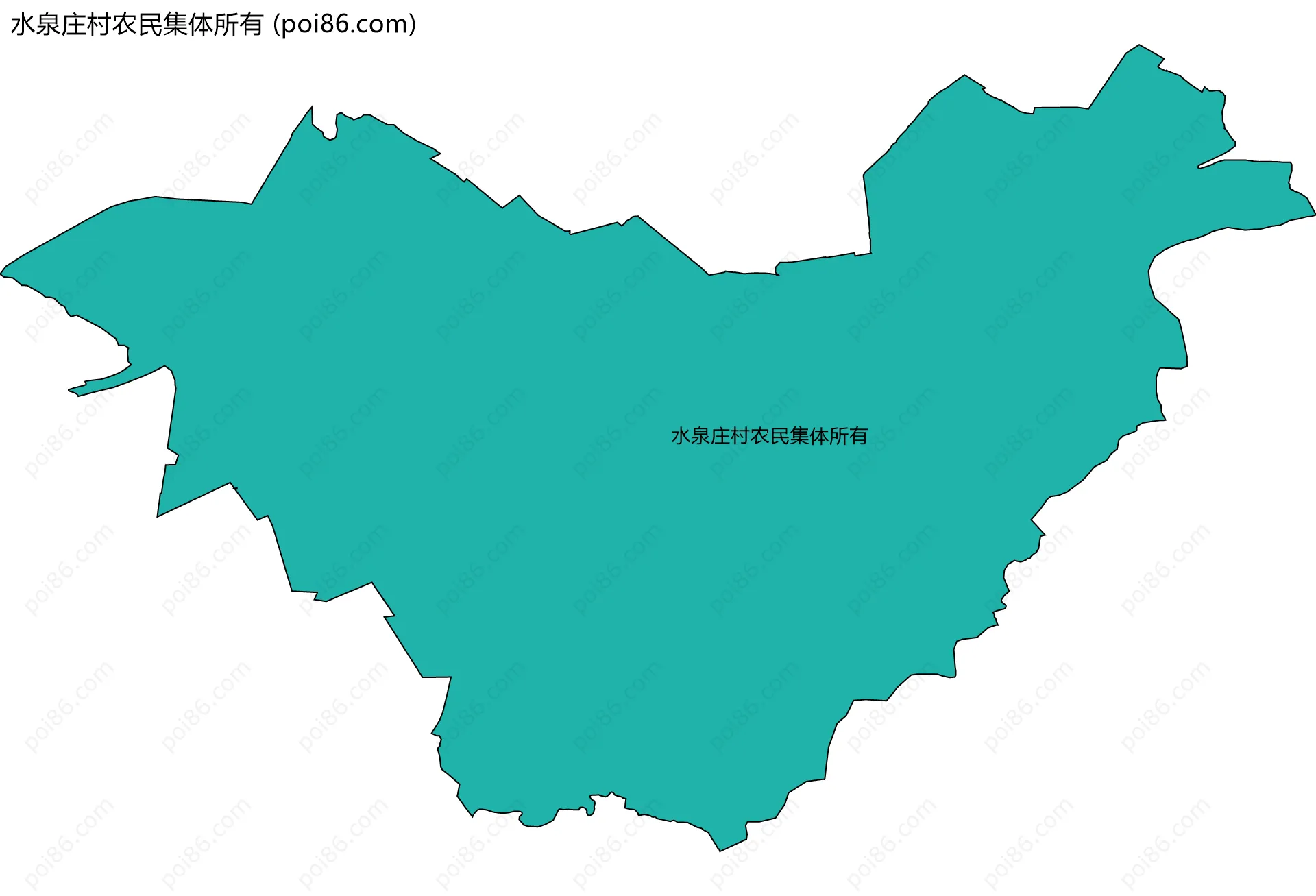 水泉庄村农民集体所有边界地图