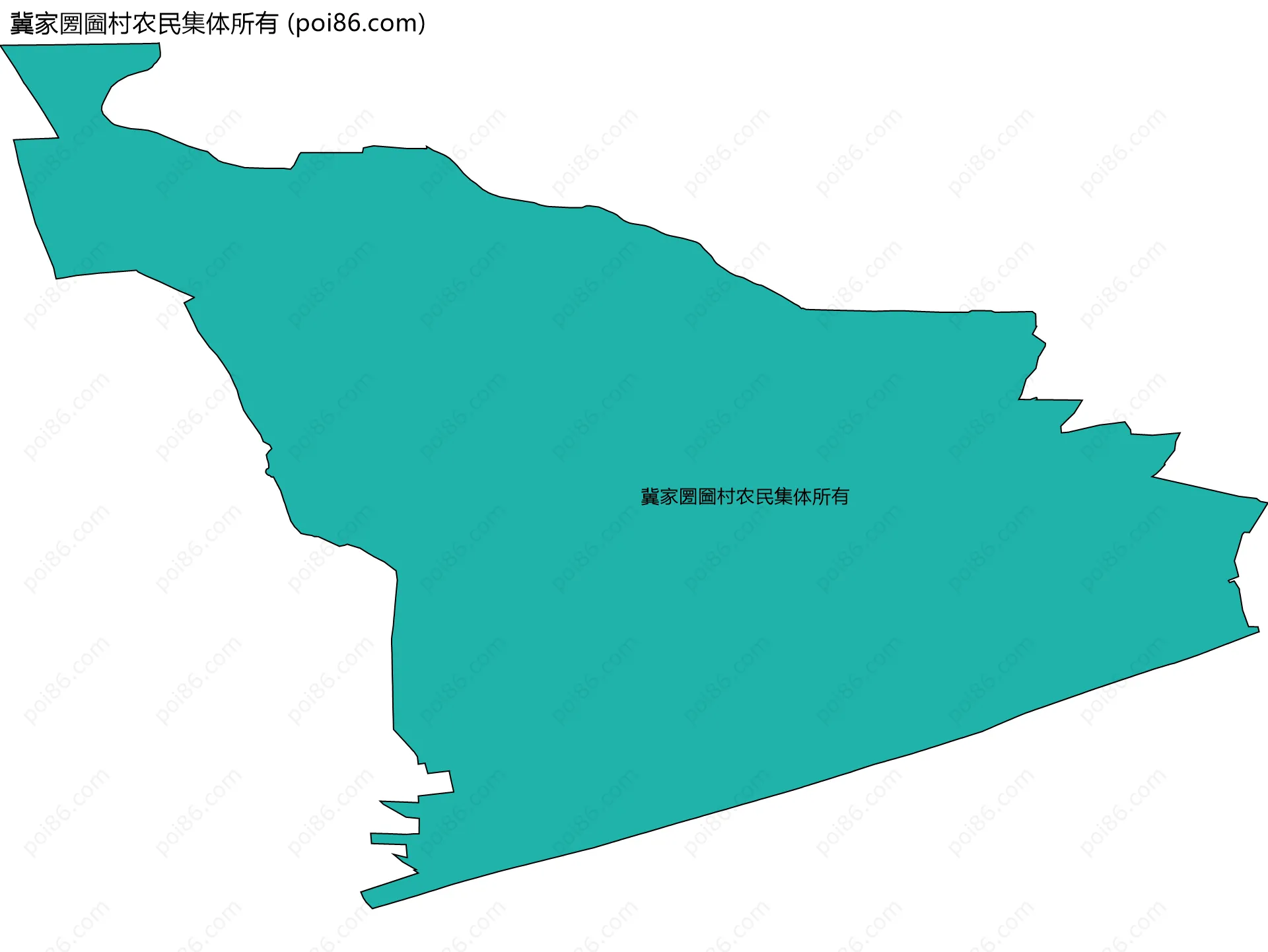 冀家圐圙村农民集体所有边界地图