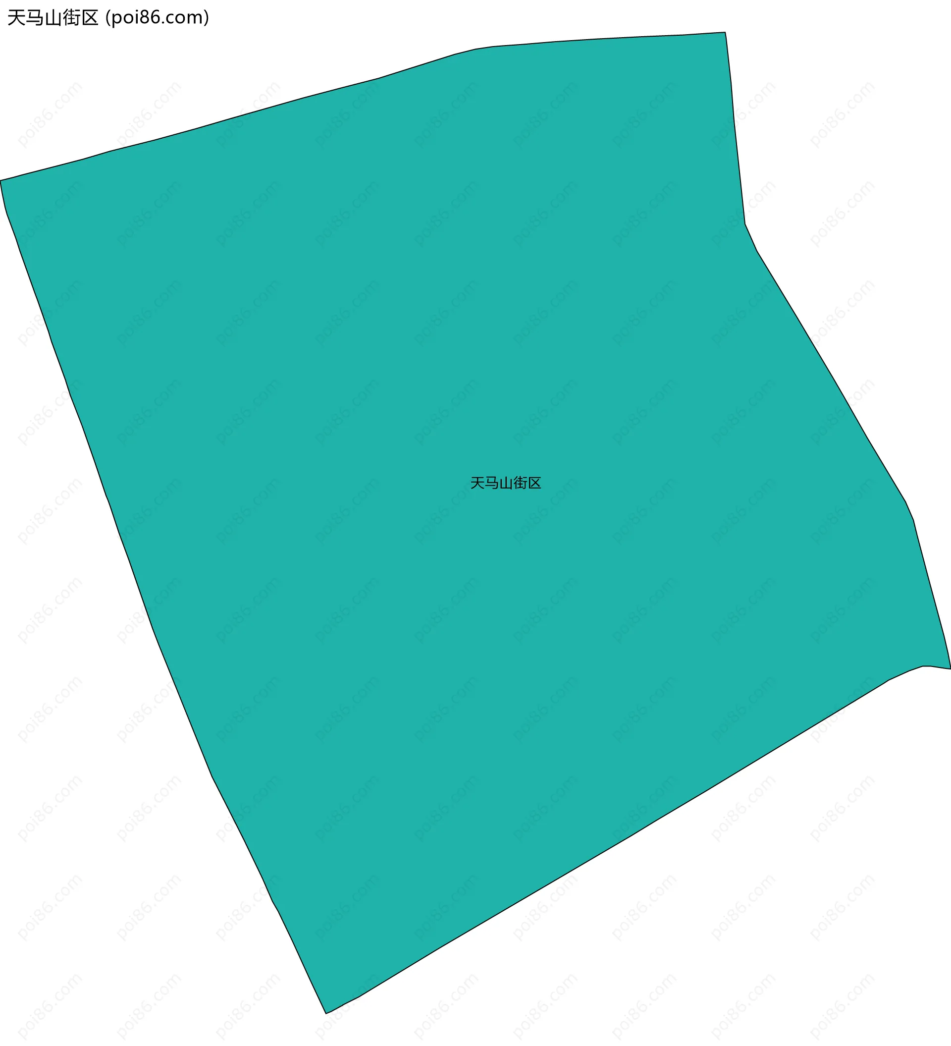 天马山街区边界地图