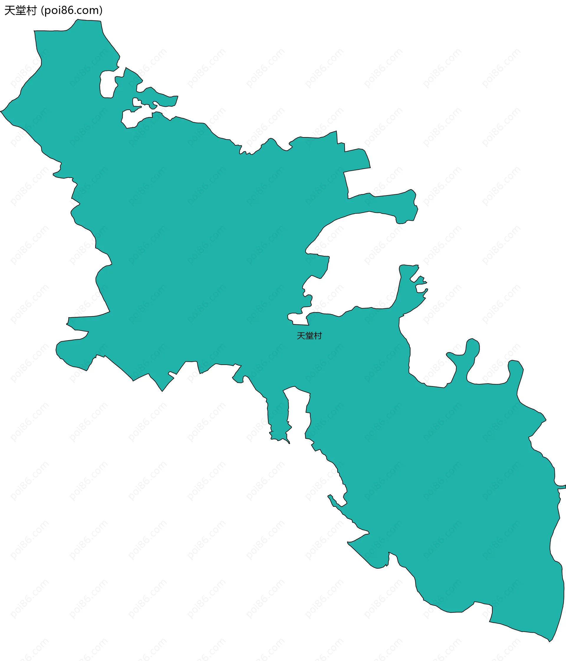 天堂村边界地图