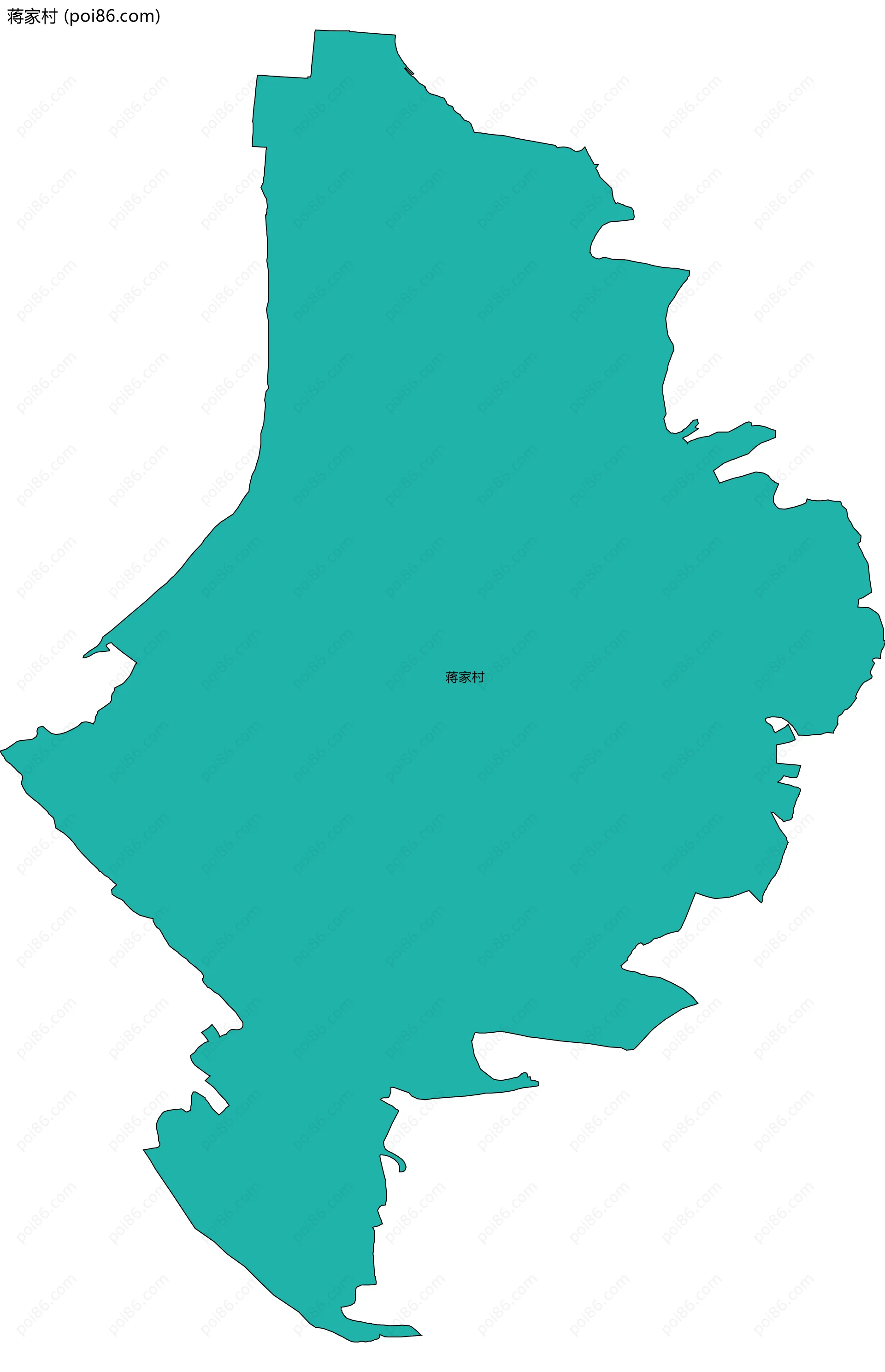 蒋家村边界地图