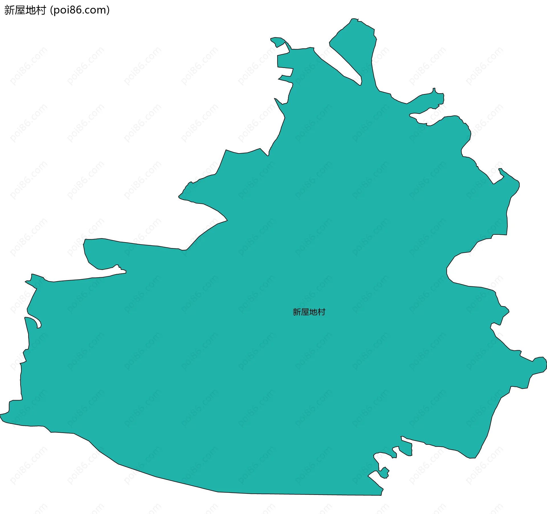 新屋地村边界地图
