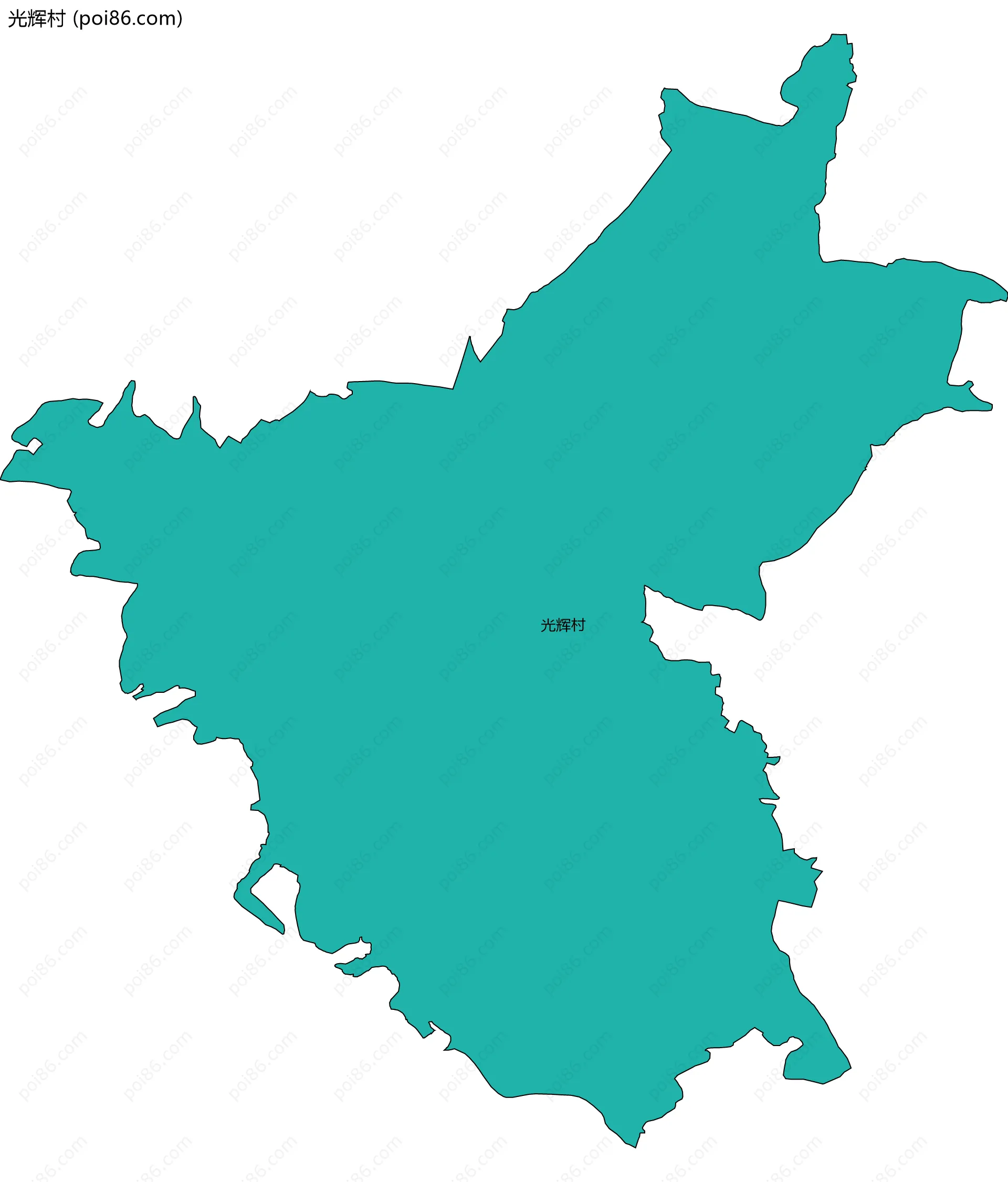 光辉村边界地图