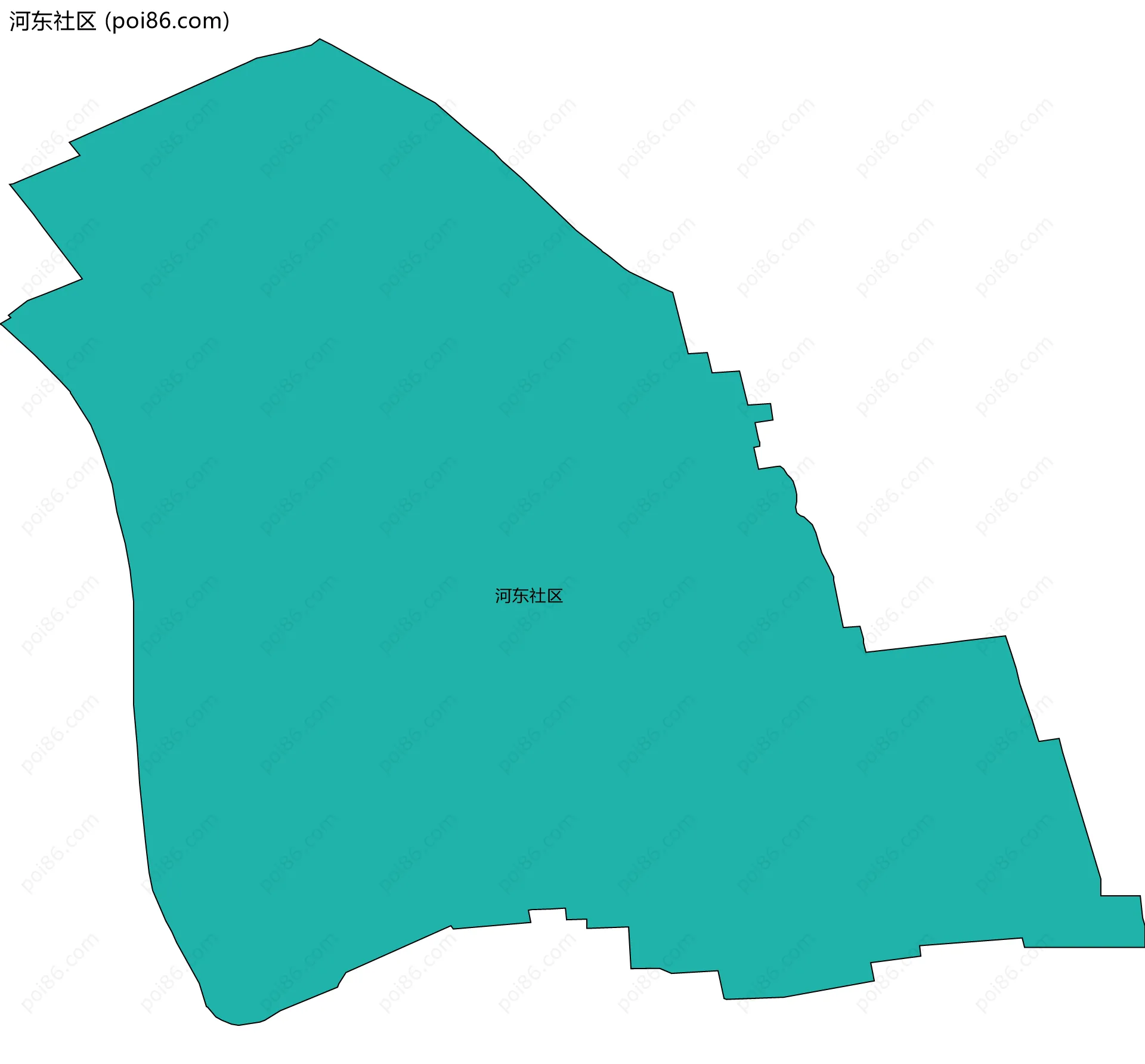河东社区边界地图