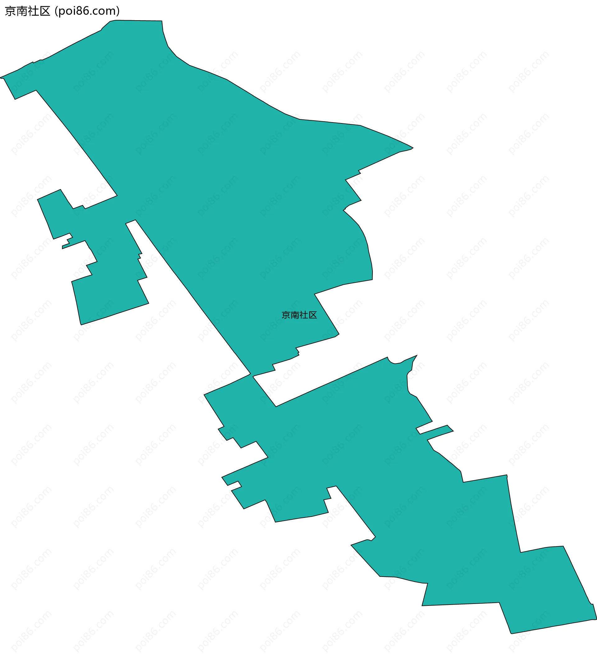 京南社区边界地图