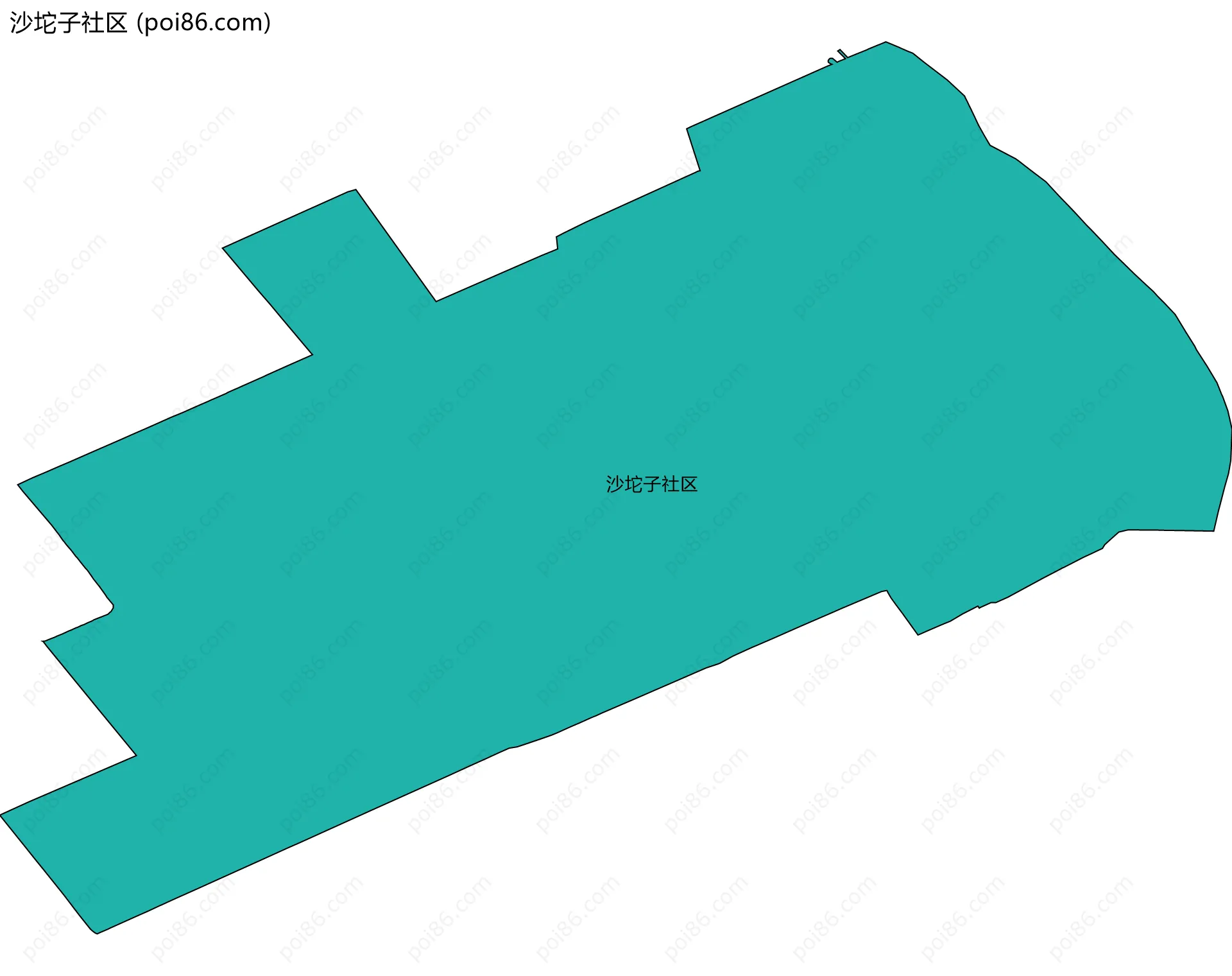沙坨子社区边界地图