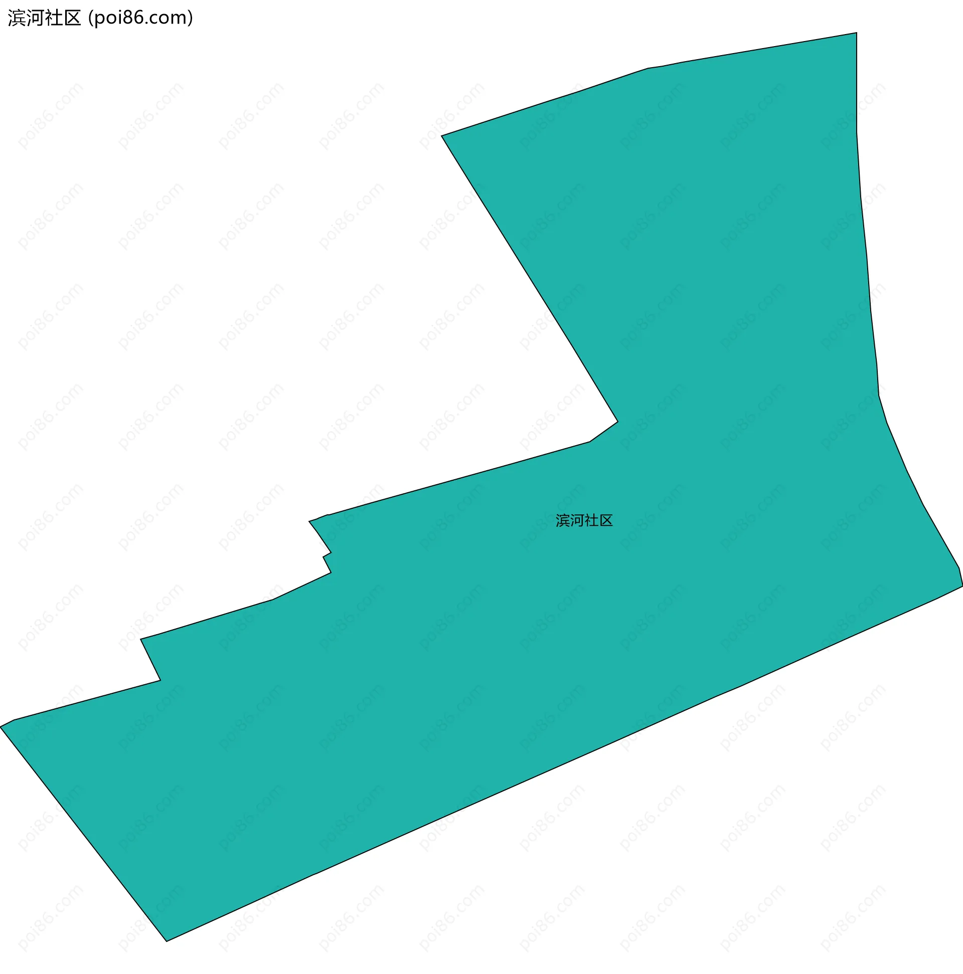 滨河社区边界地图