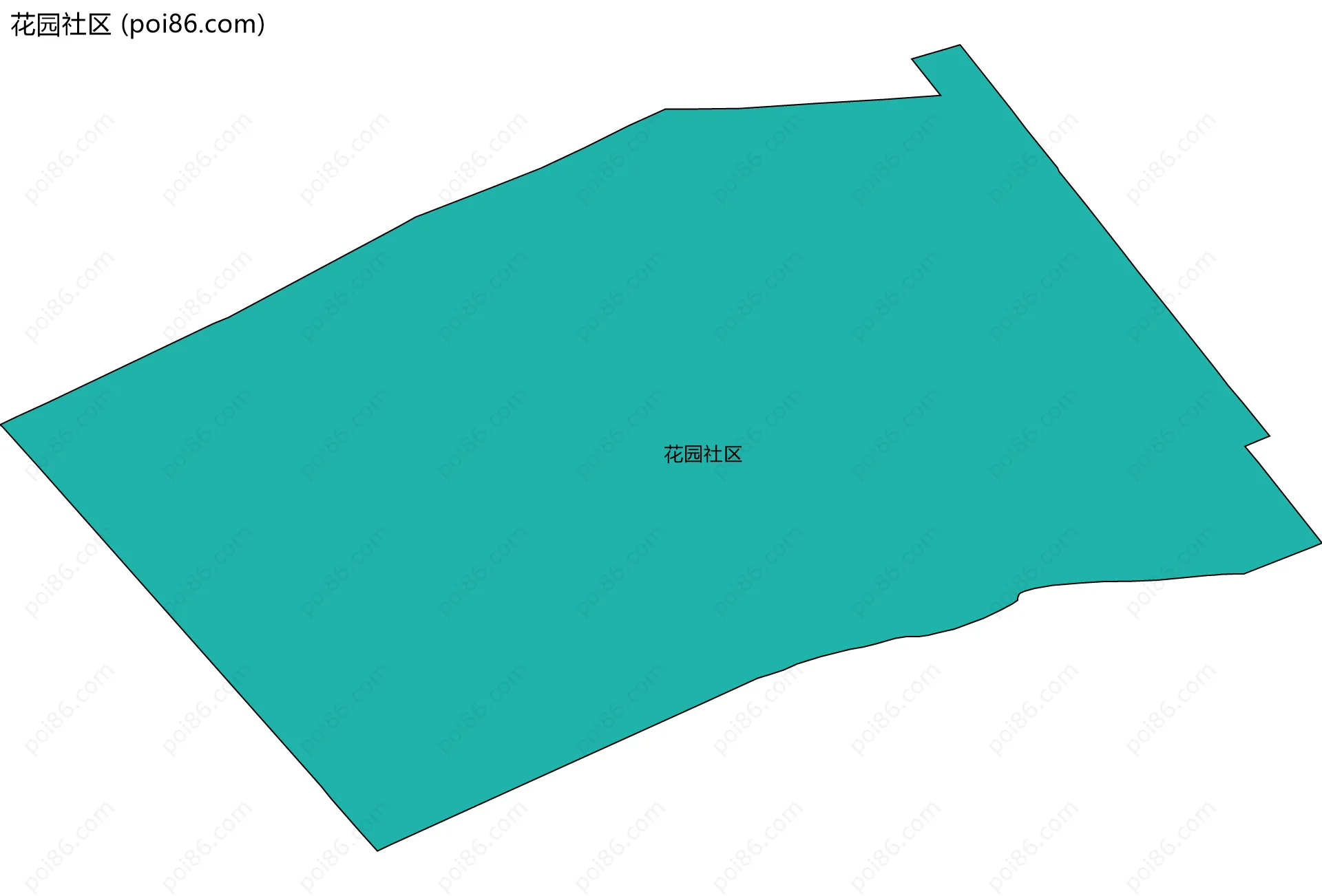 花园社区边界地图