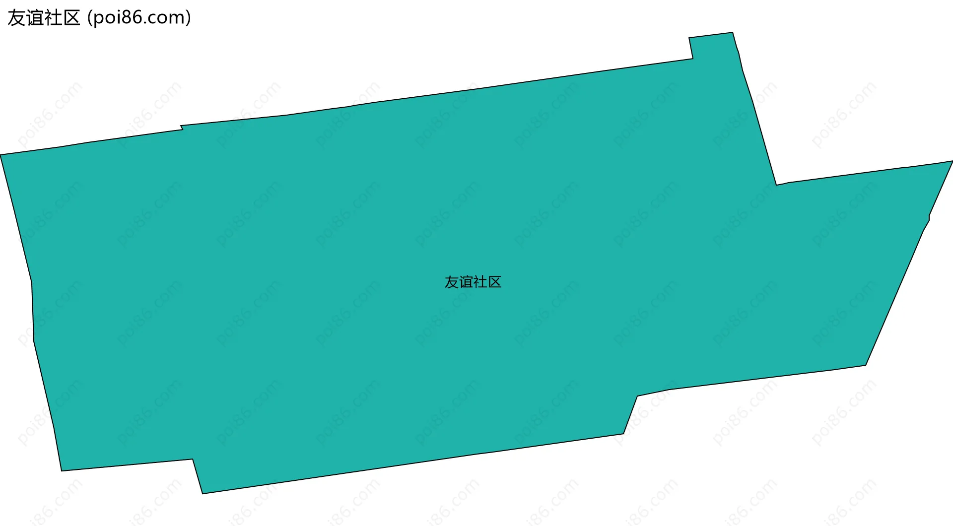 友谊社区边界地图