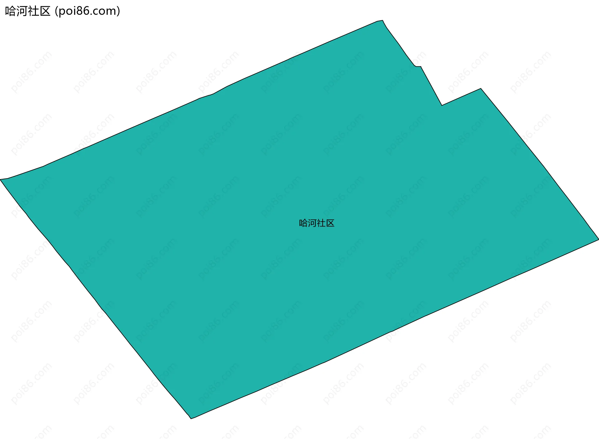 哈河社区边界地图