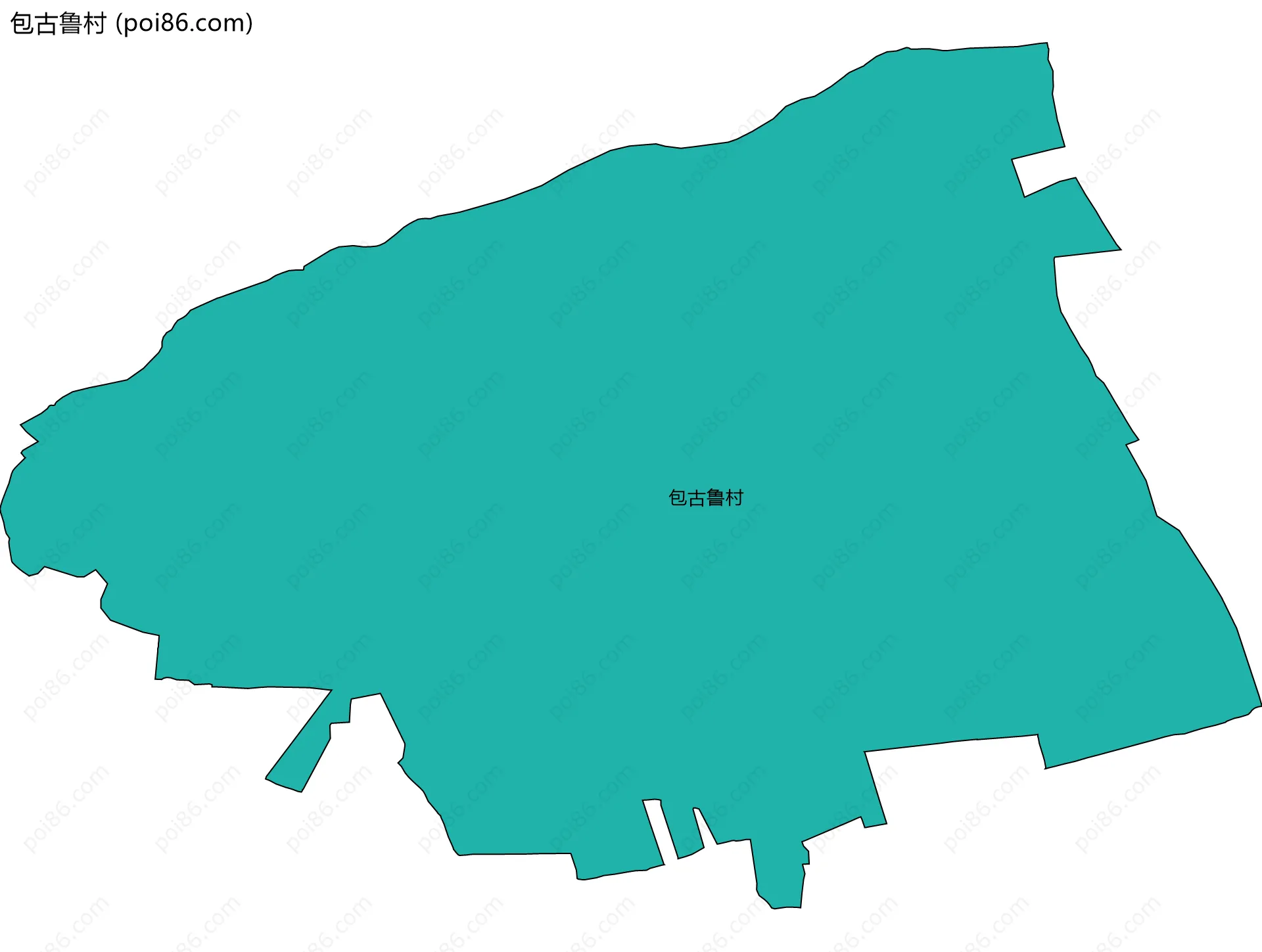 包古鲁村边界地图
