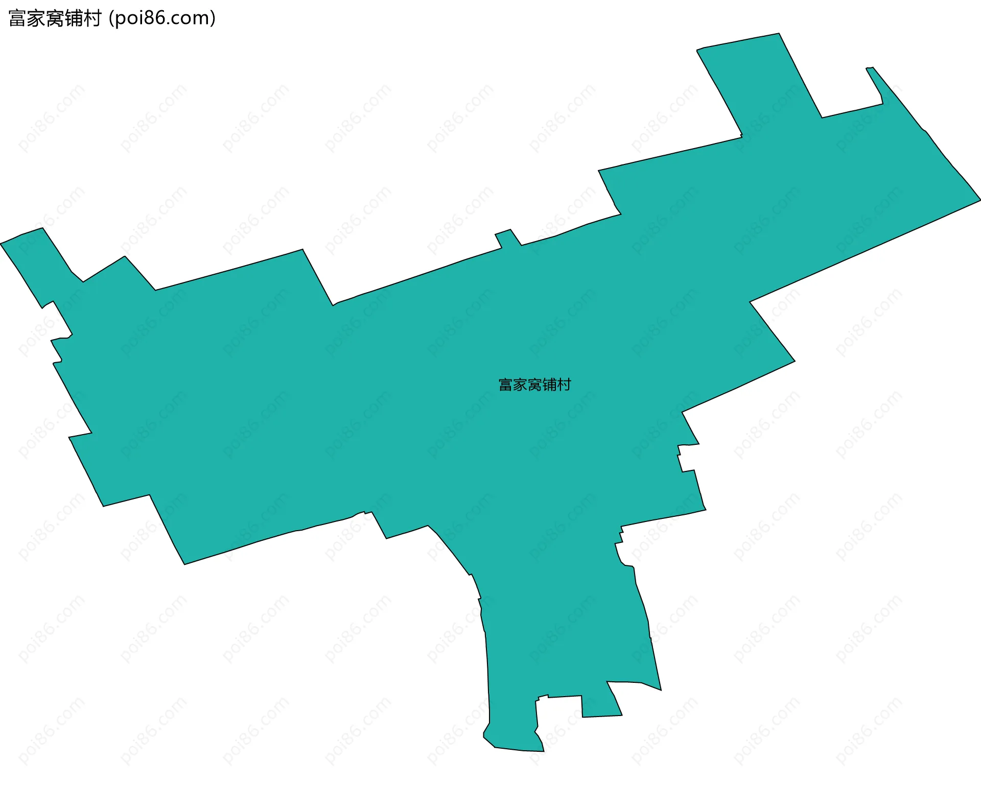 富家窝铺村边界地图