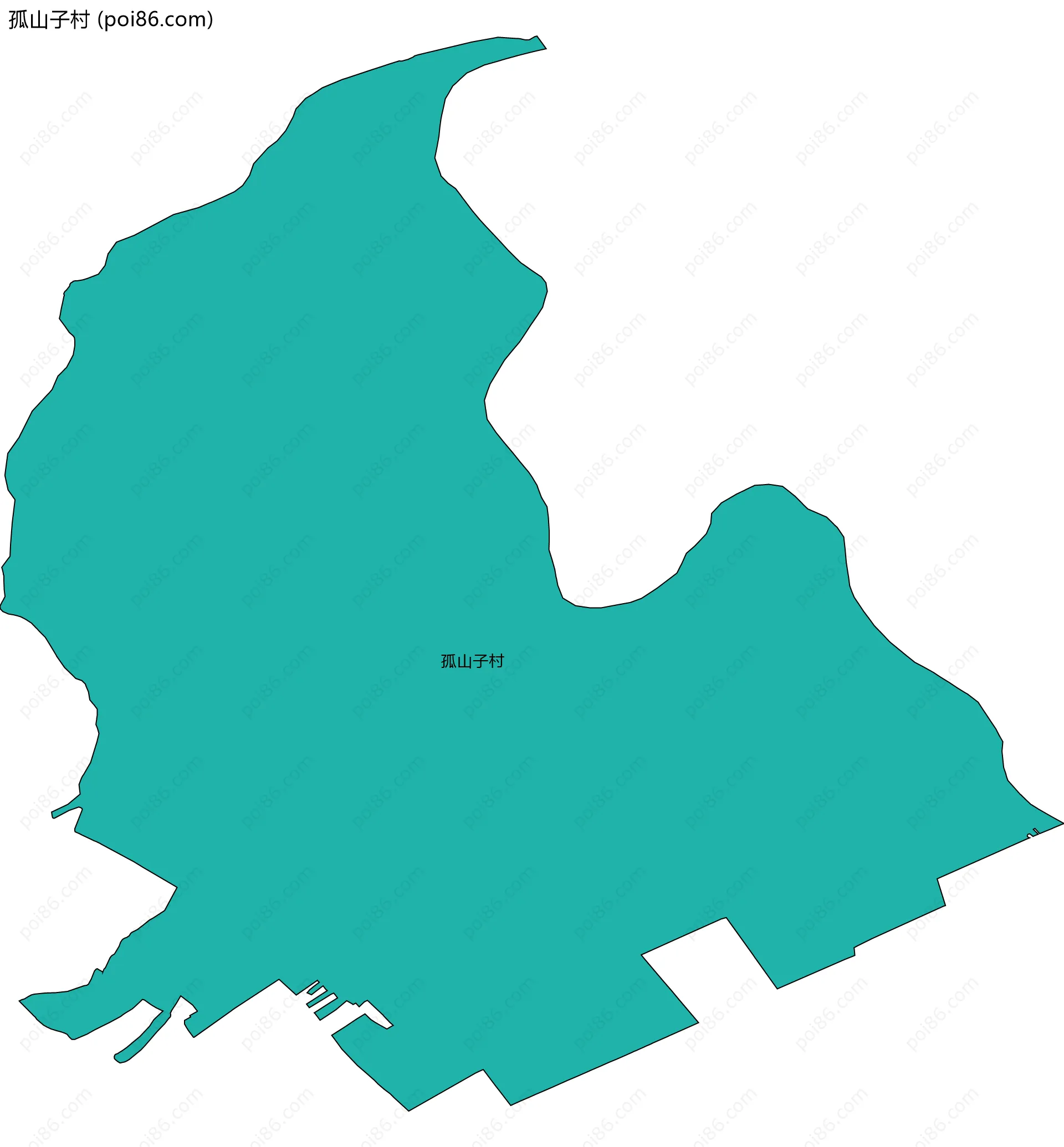 孤山子村边界地图