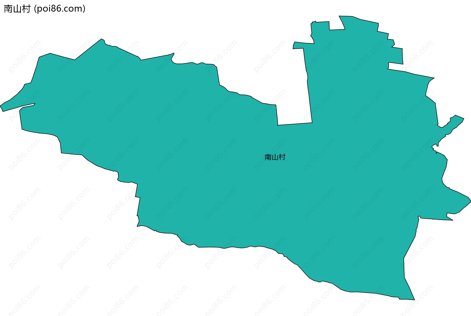 南山村边界地图