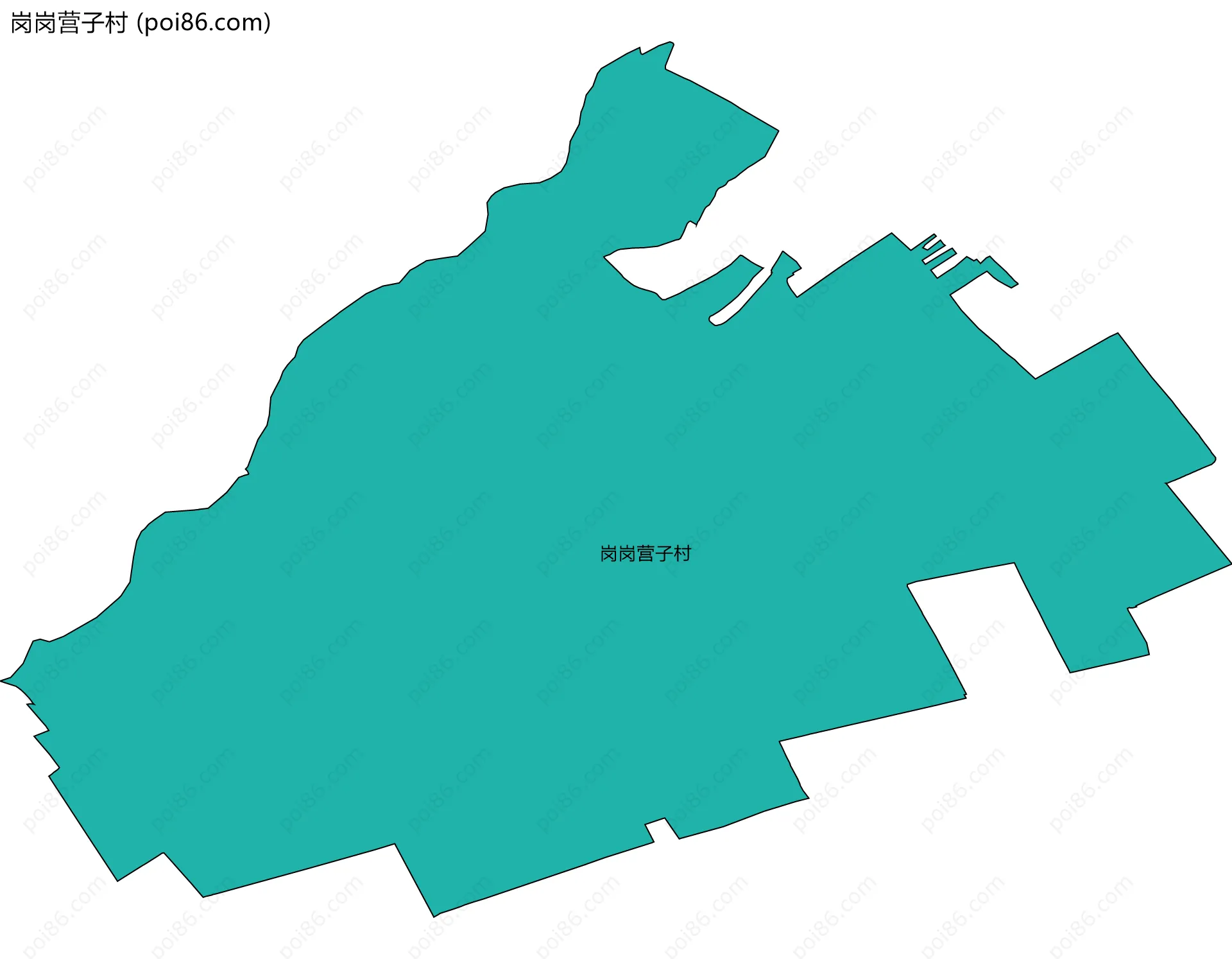 岗岗营子村边界地图