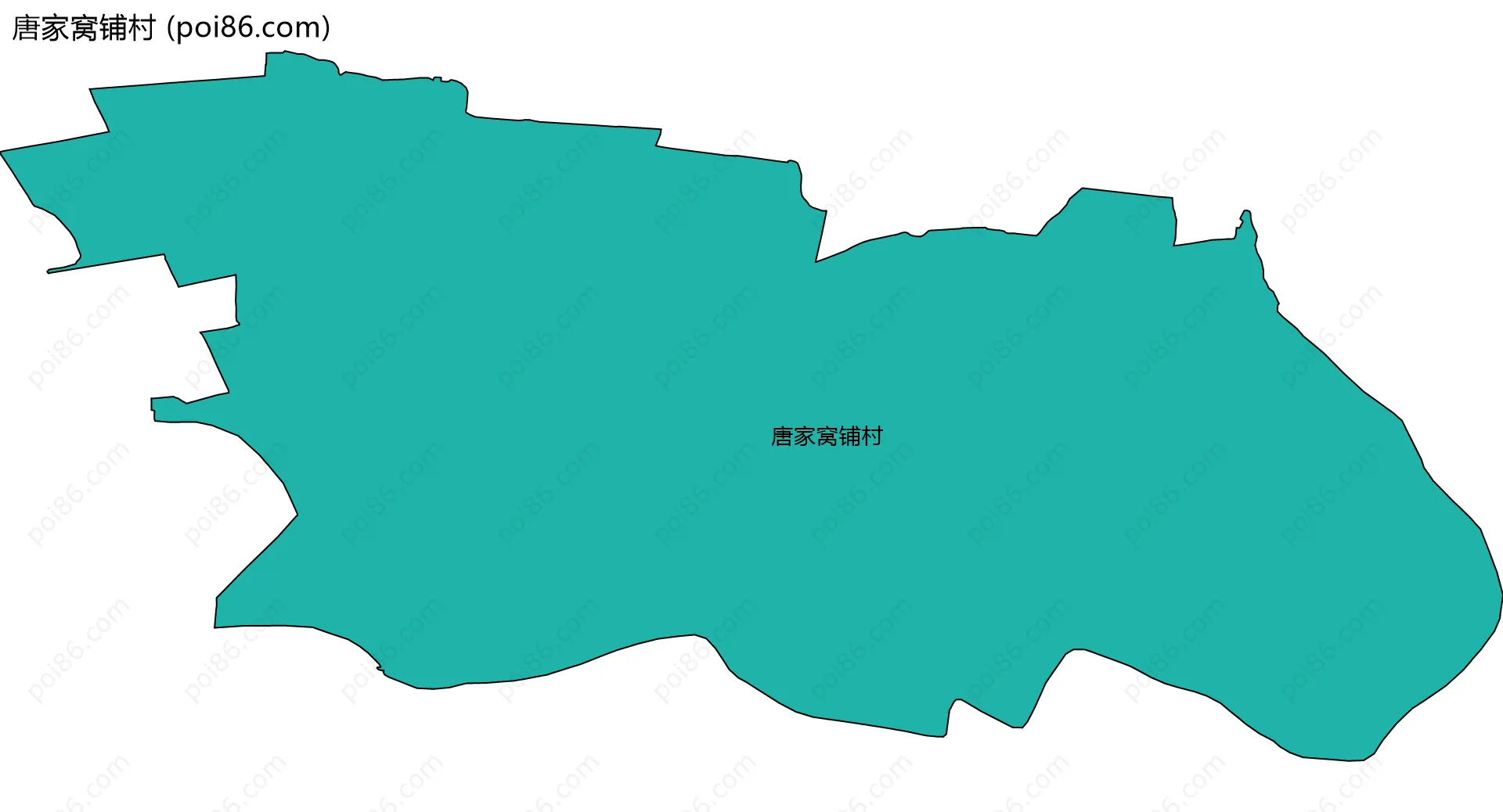 唐家窝铺村边界地图