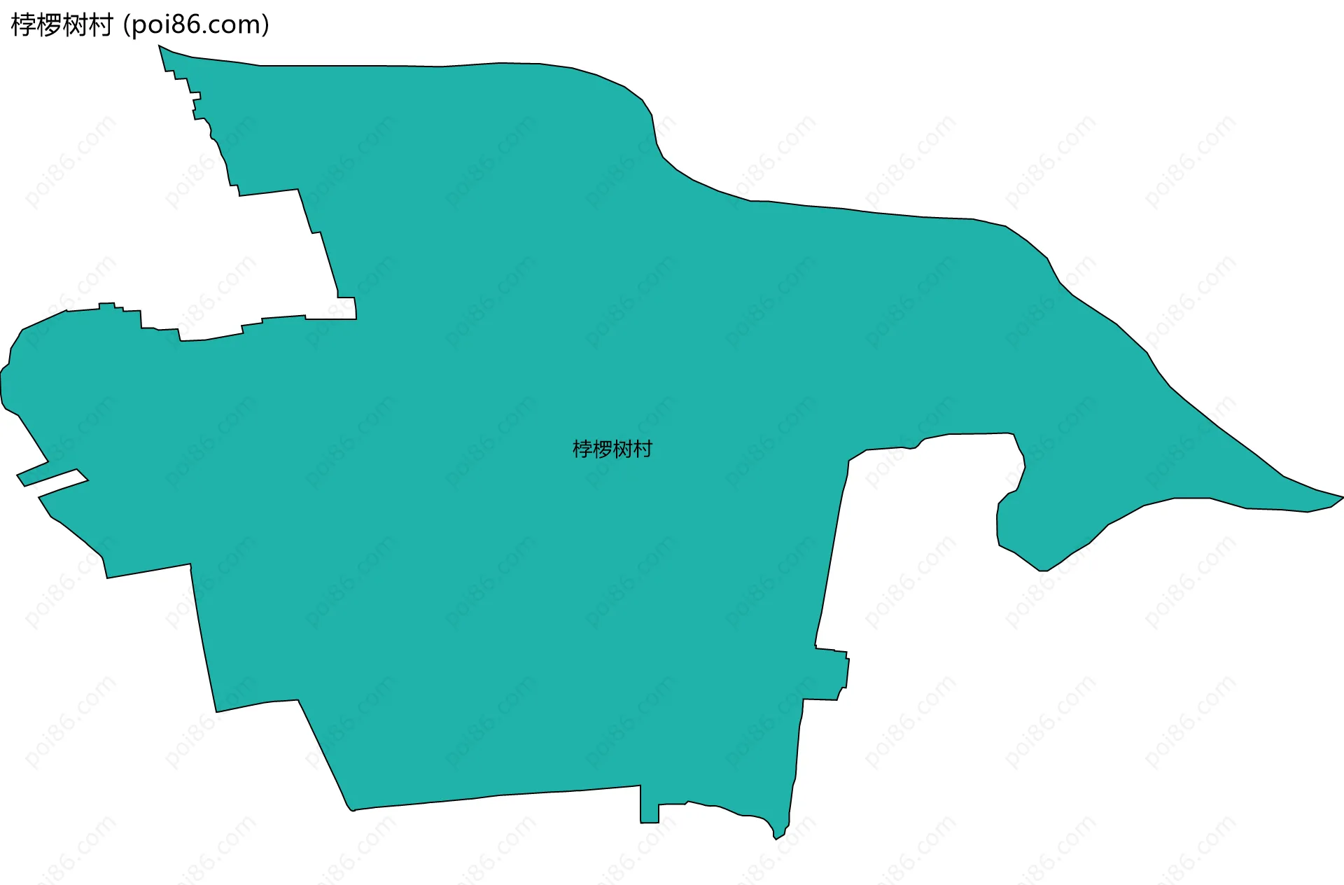 桲椤树村边界地图
