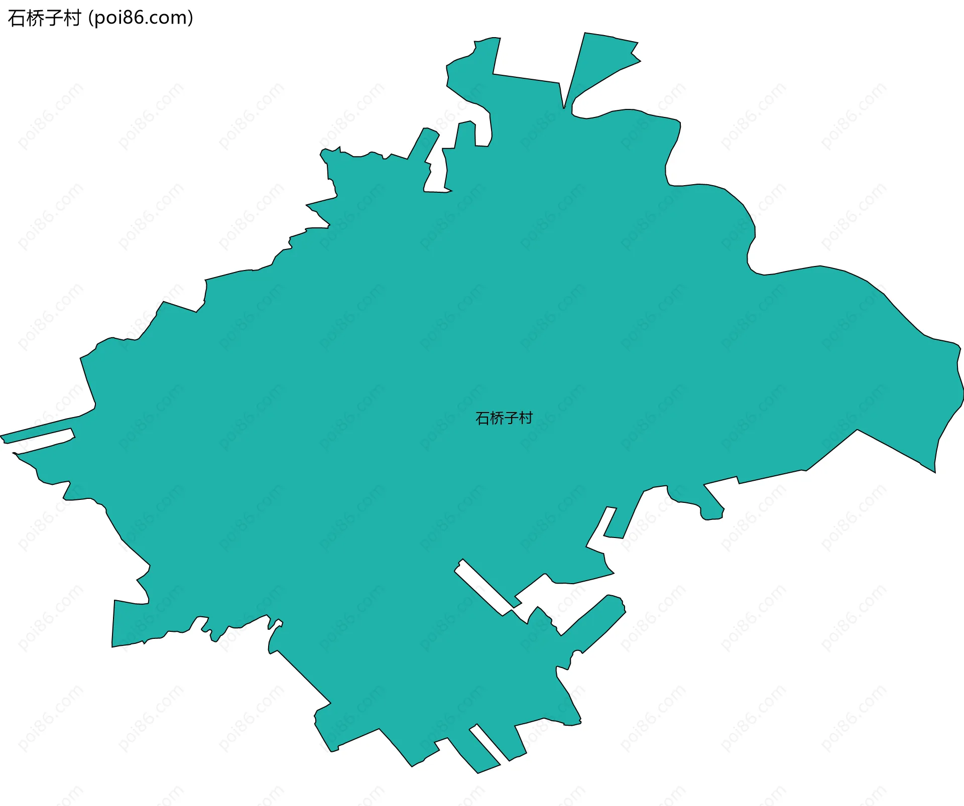 石桥子村边界地图