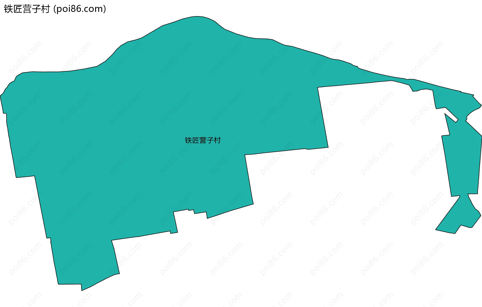 铁匠营子村边界地图