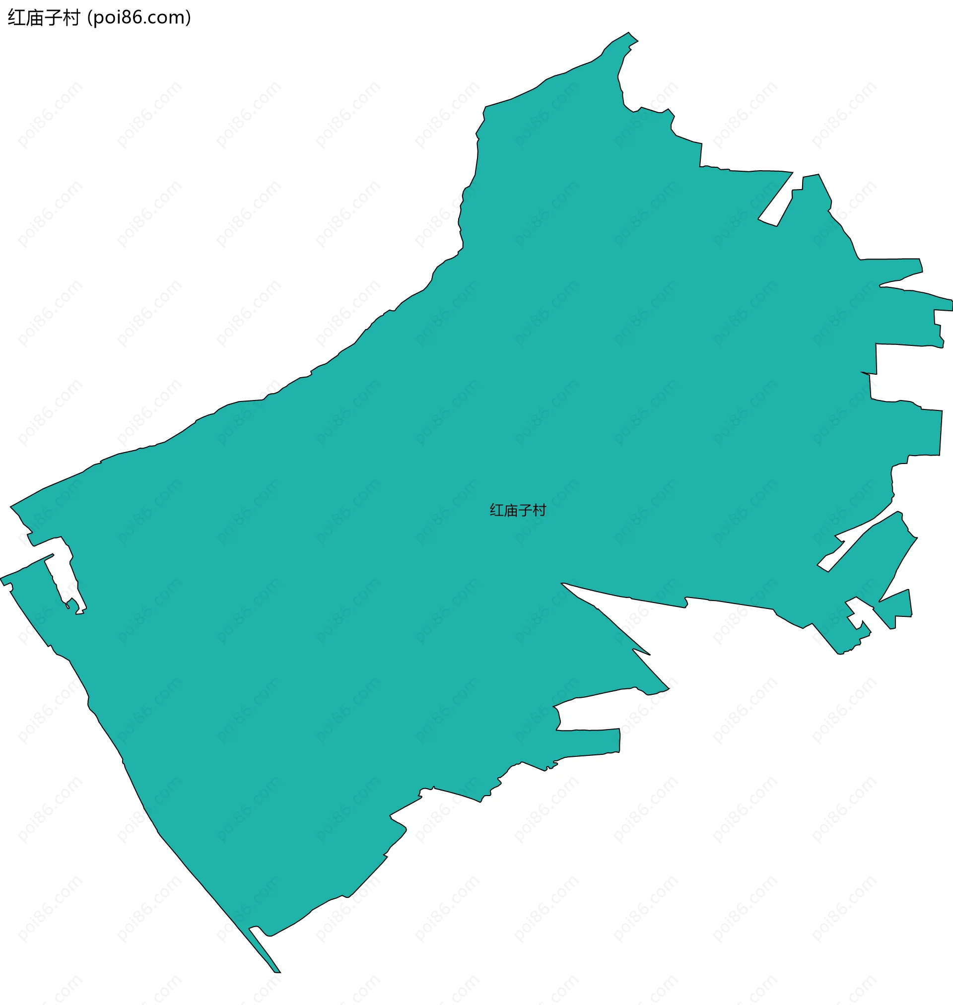 红庙子村边界地图
