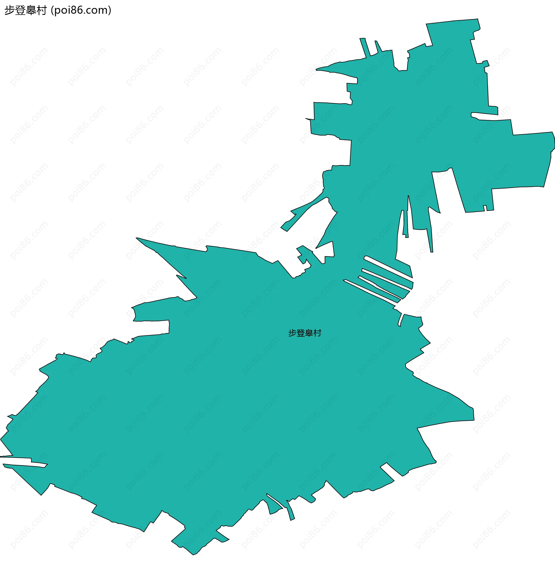 步登皋村边界地图