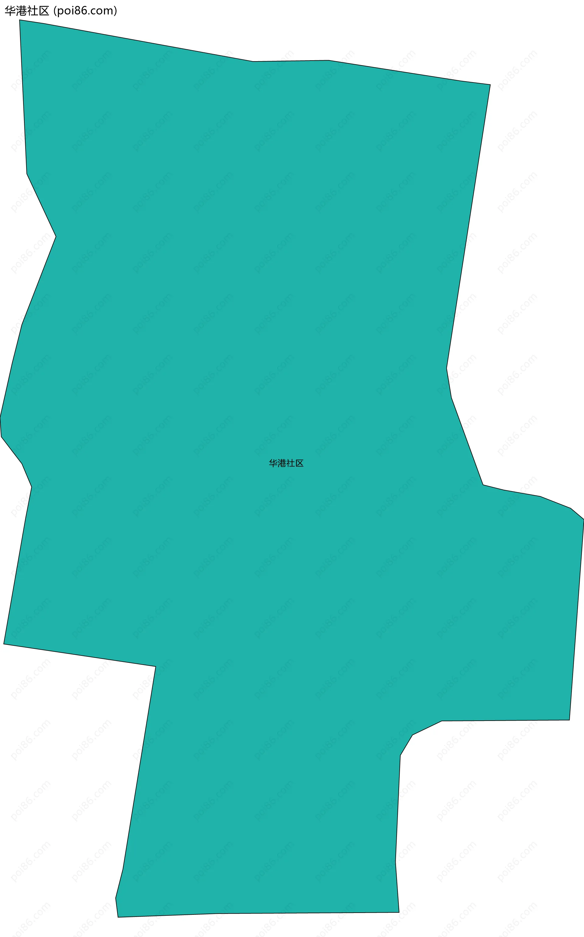 华港社区边界地图